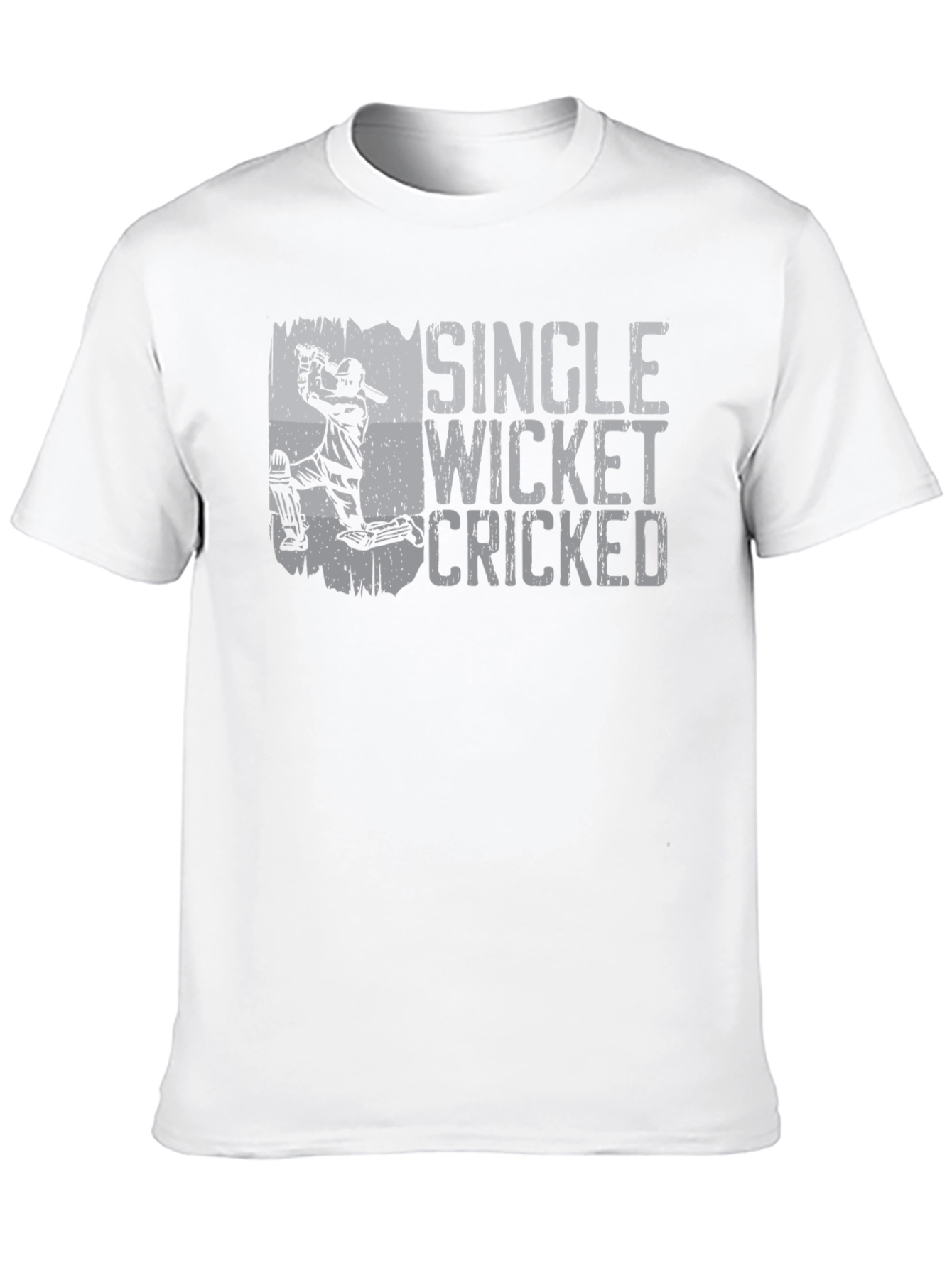 Single Wicket Cricket T-Shirt - Sporty Graphic Tee