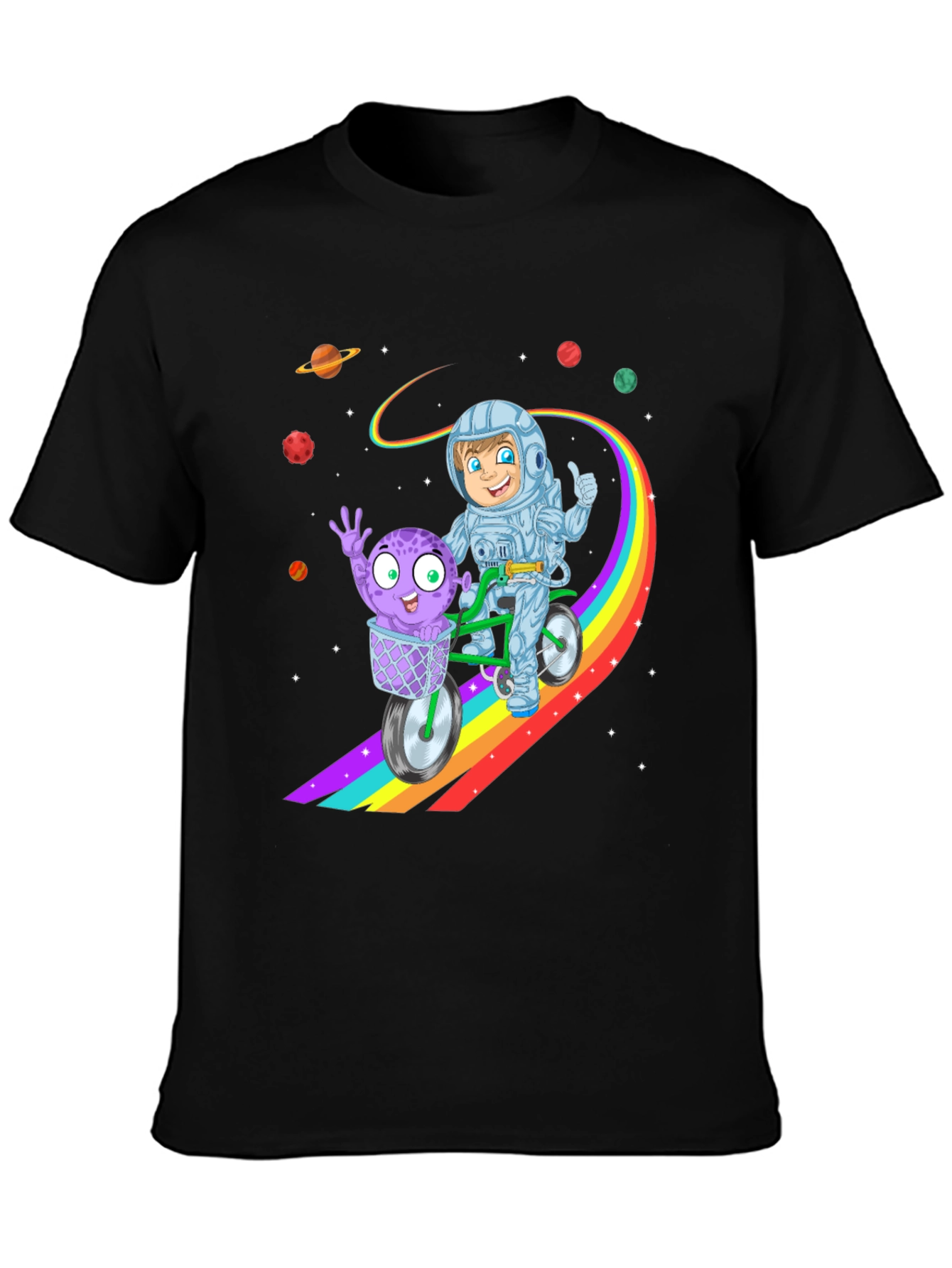 Astronaut & Alien Ride Kids T-Shirt