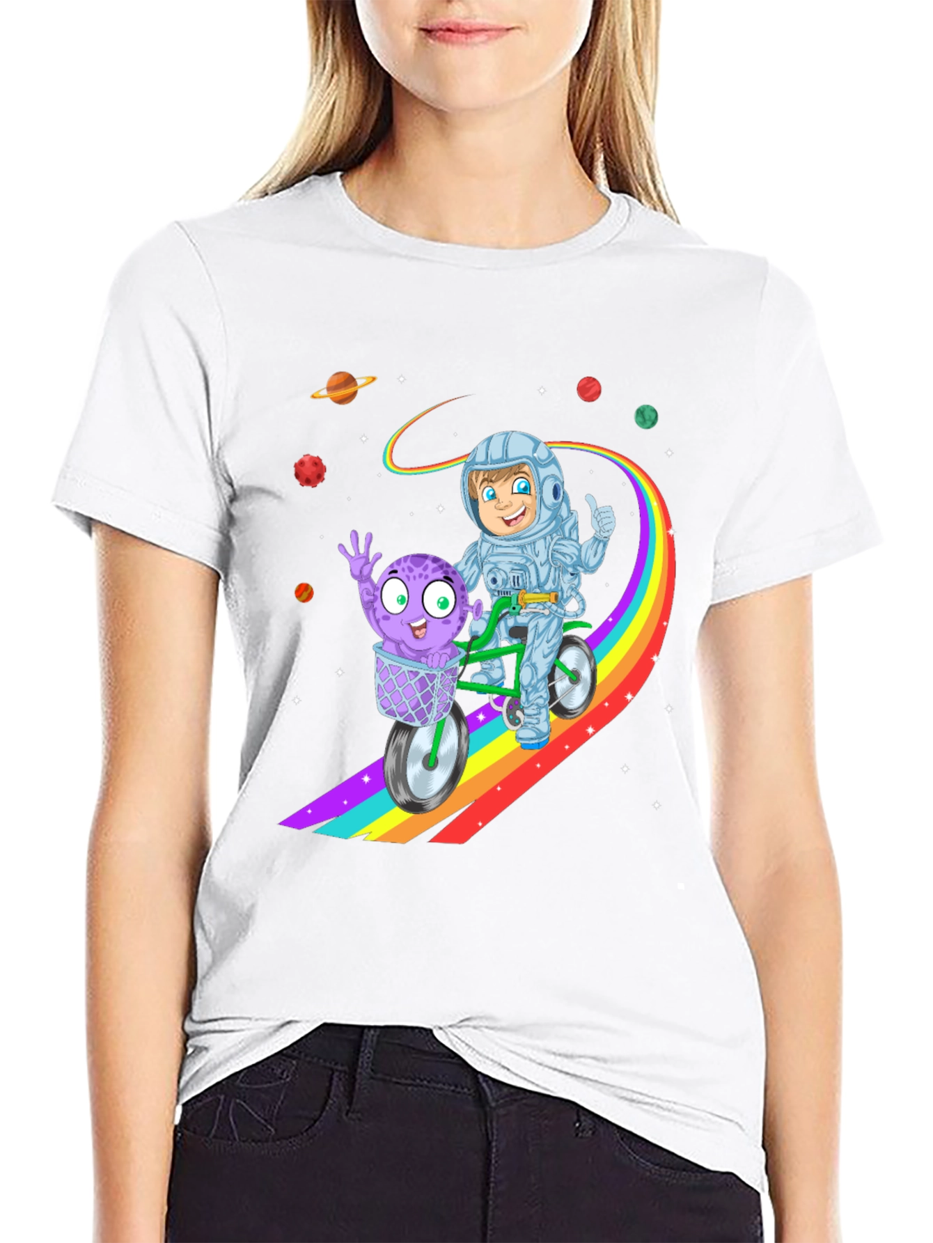 Astronaut & Alien Ride Kids T-Shirt