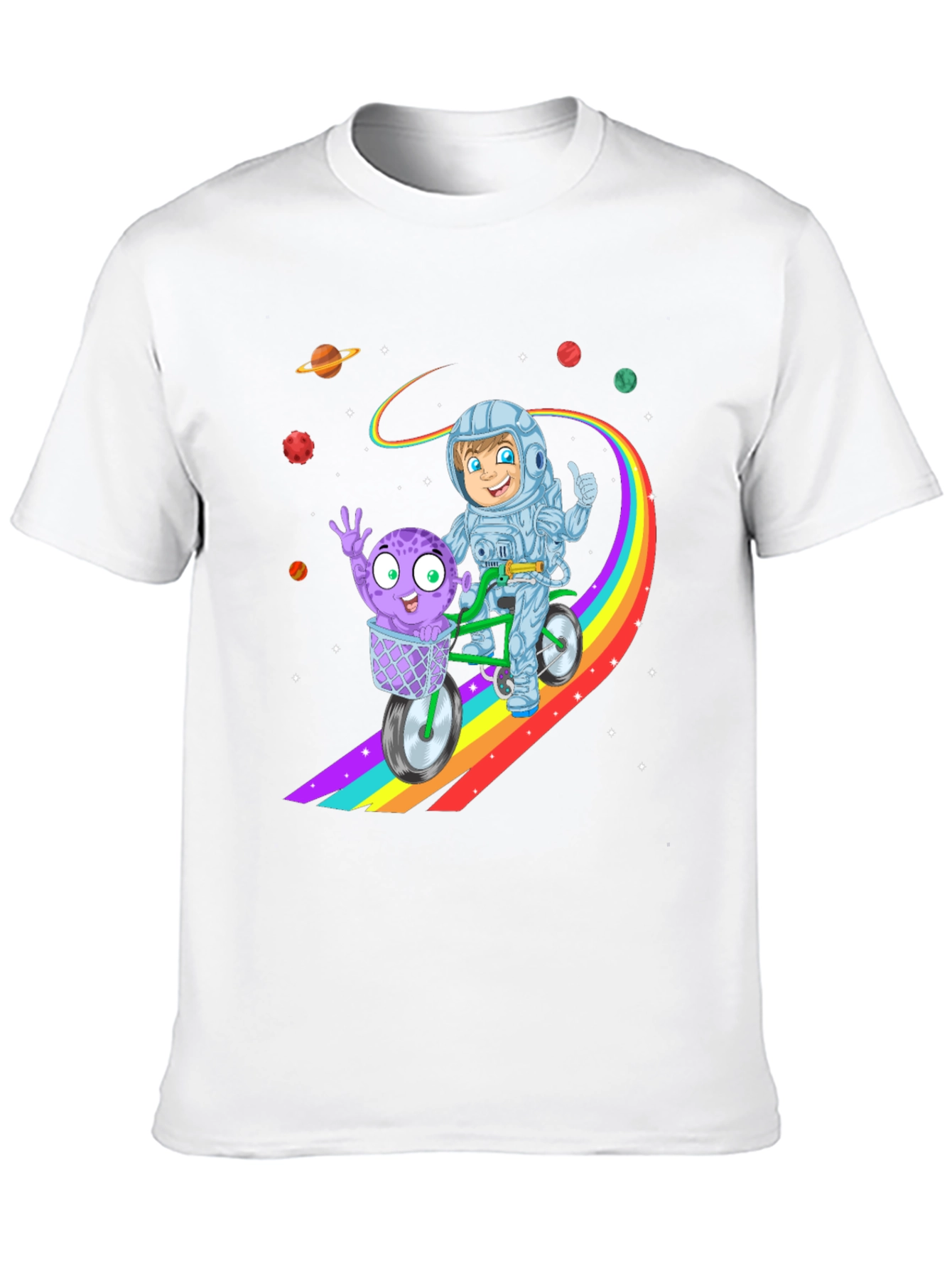 Astronaut & Alien Ride Kids T-Shirt