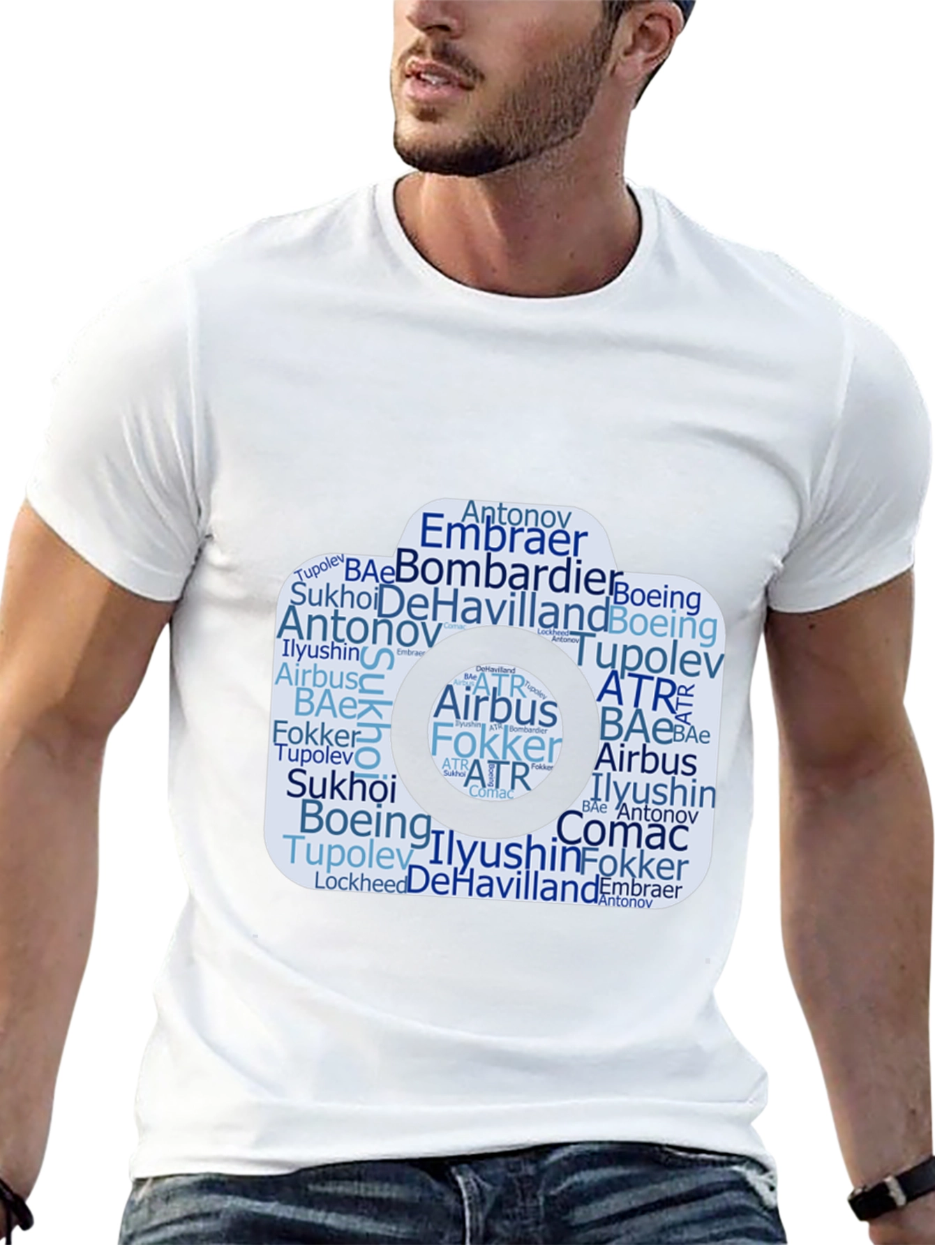 Aviation Company Word Art Camera T-Shirt
