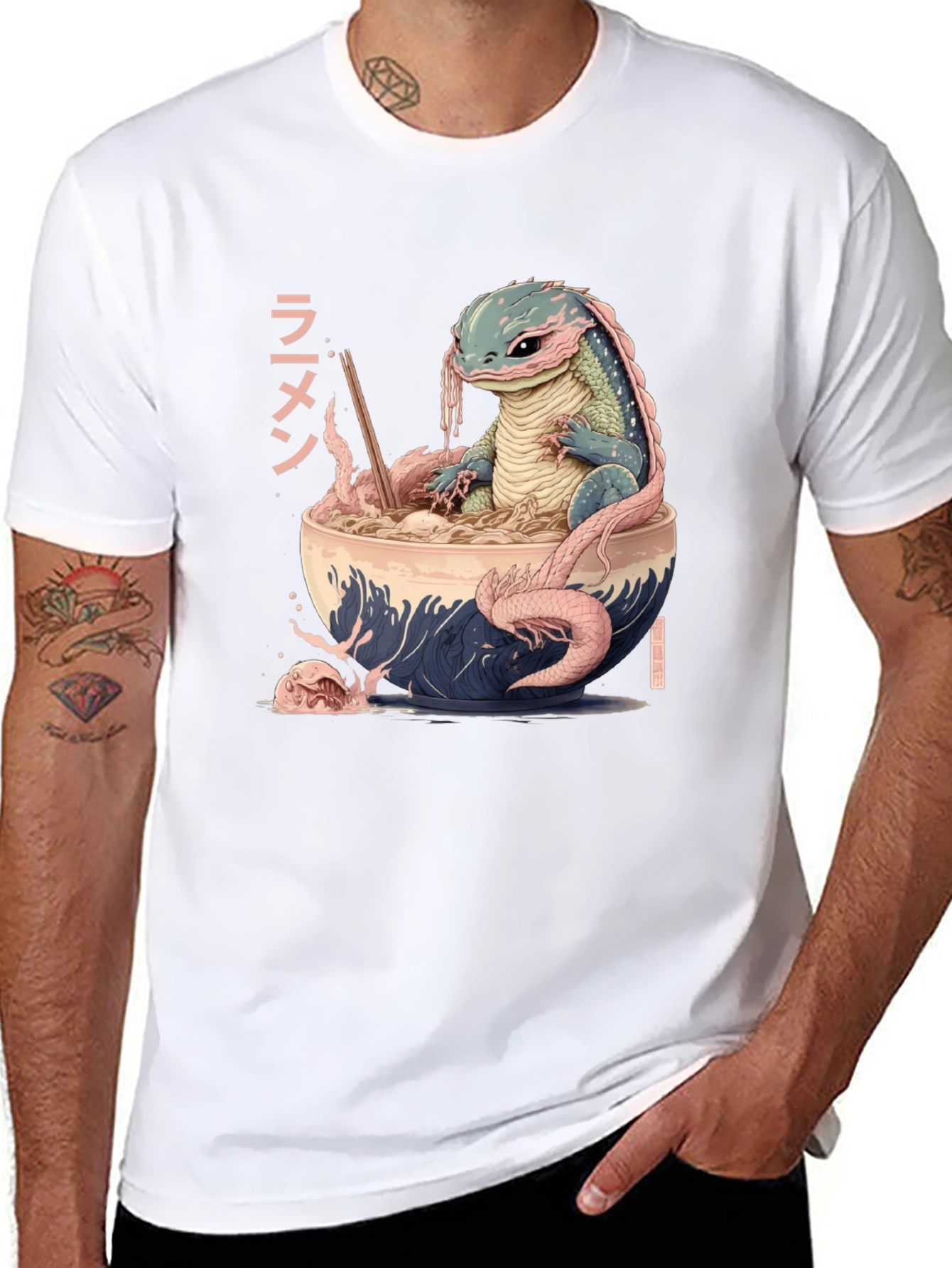 Axolotl Ramen T-Shirt - Unique Anime Design