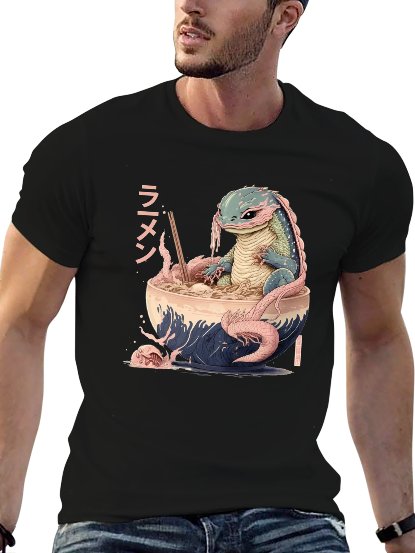 Axolotl Ramen T-Shirt - Unique Anime Design