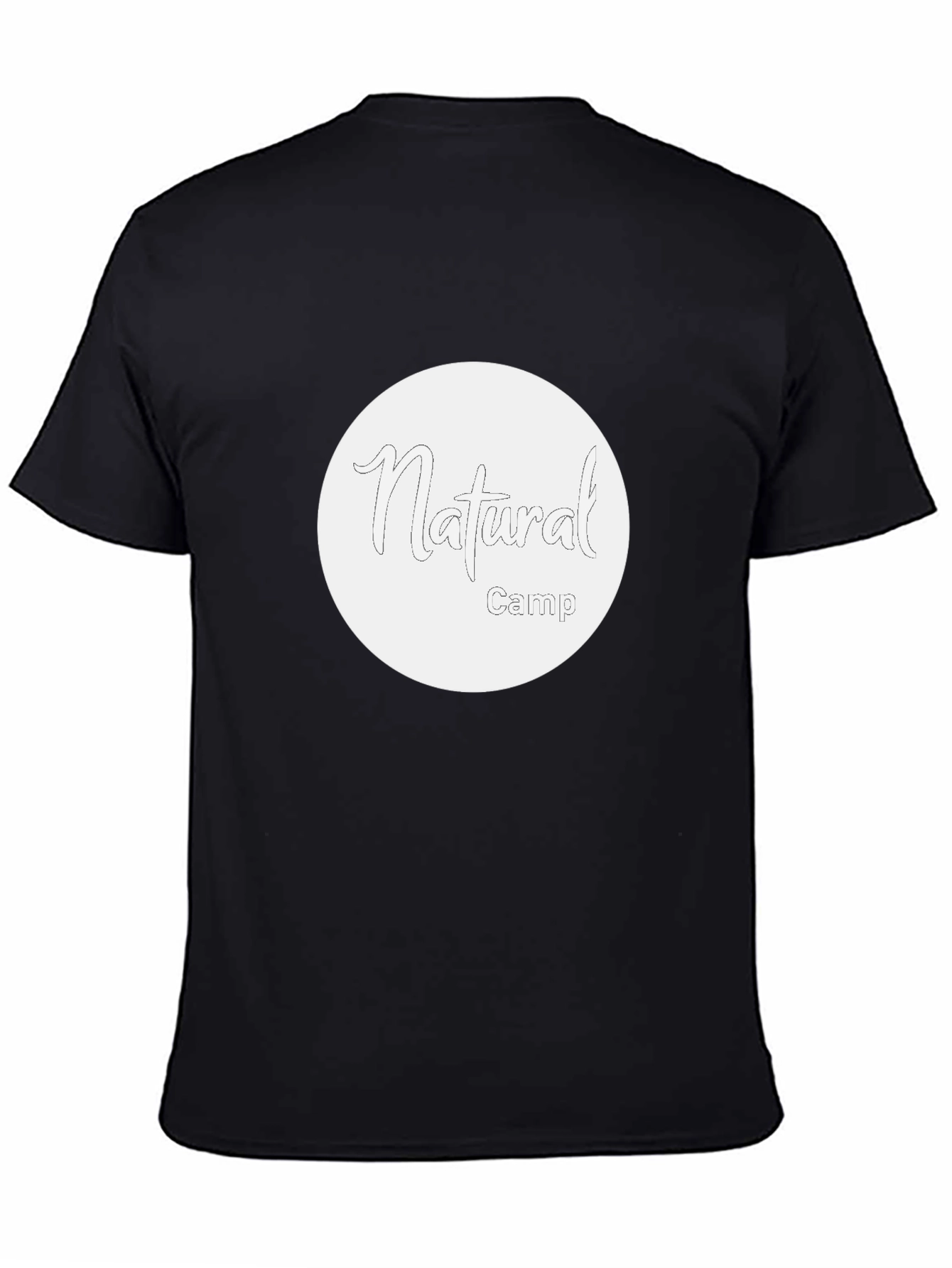Natural Camp Graphic Tee - Black Cotton T-Shirt