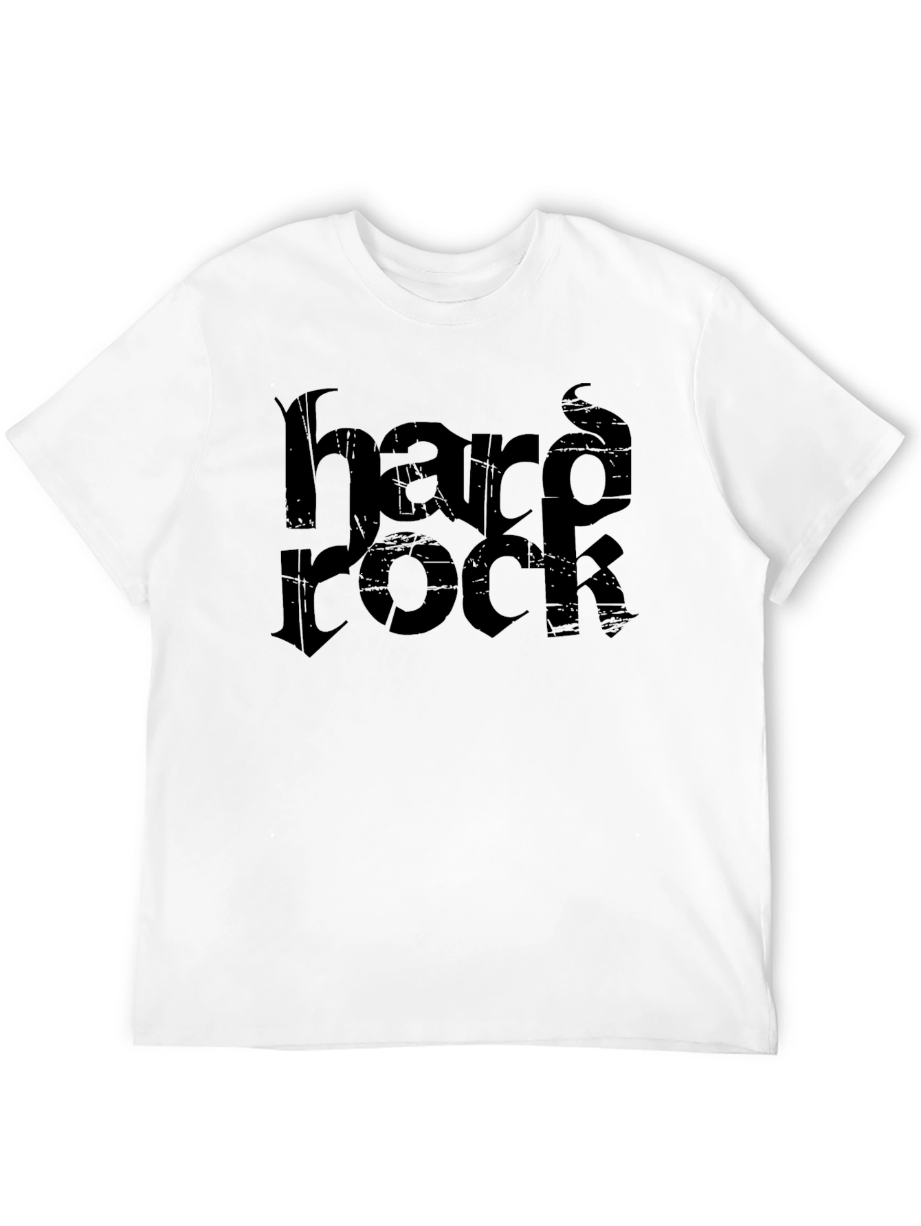 Hard Rock Distressed Print Black T-Shirt