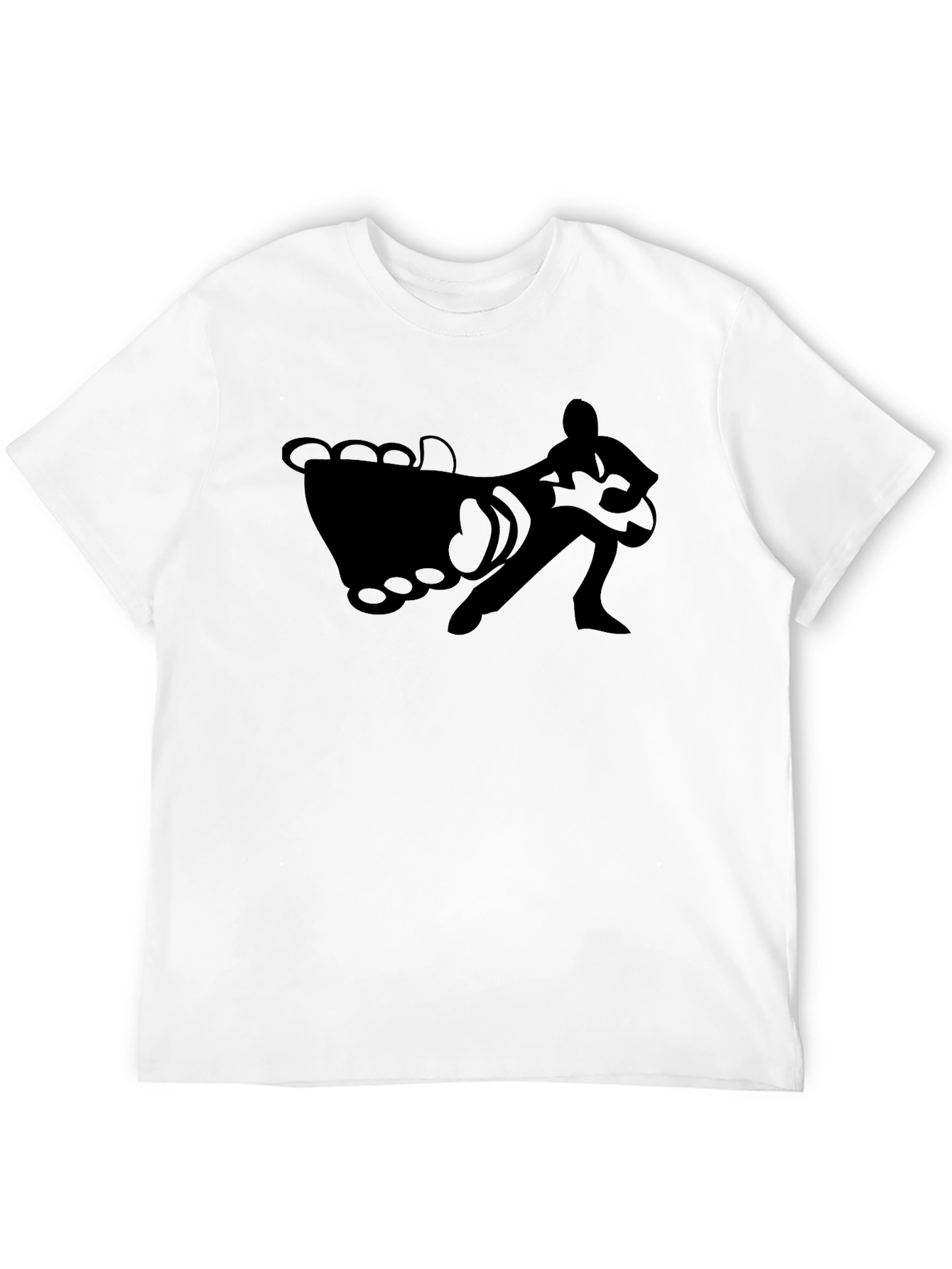 Black T-Shirt with Foot and Guitarist Graphic