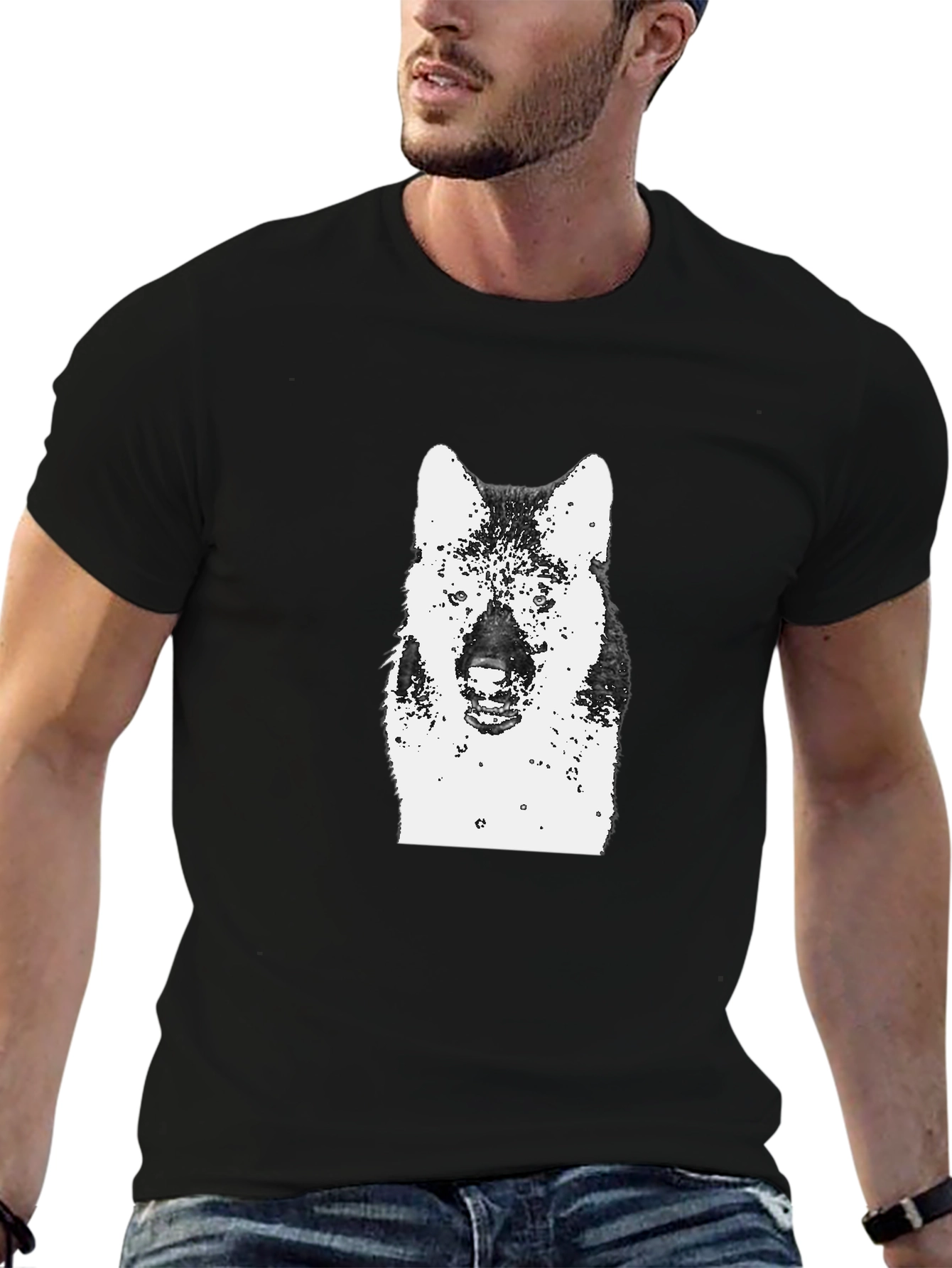 Wolf Graphic Black T-Shirt