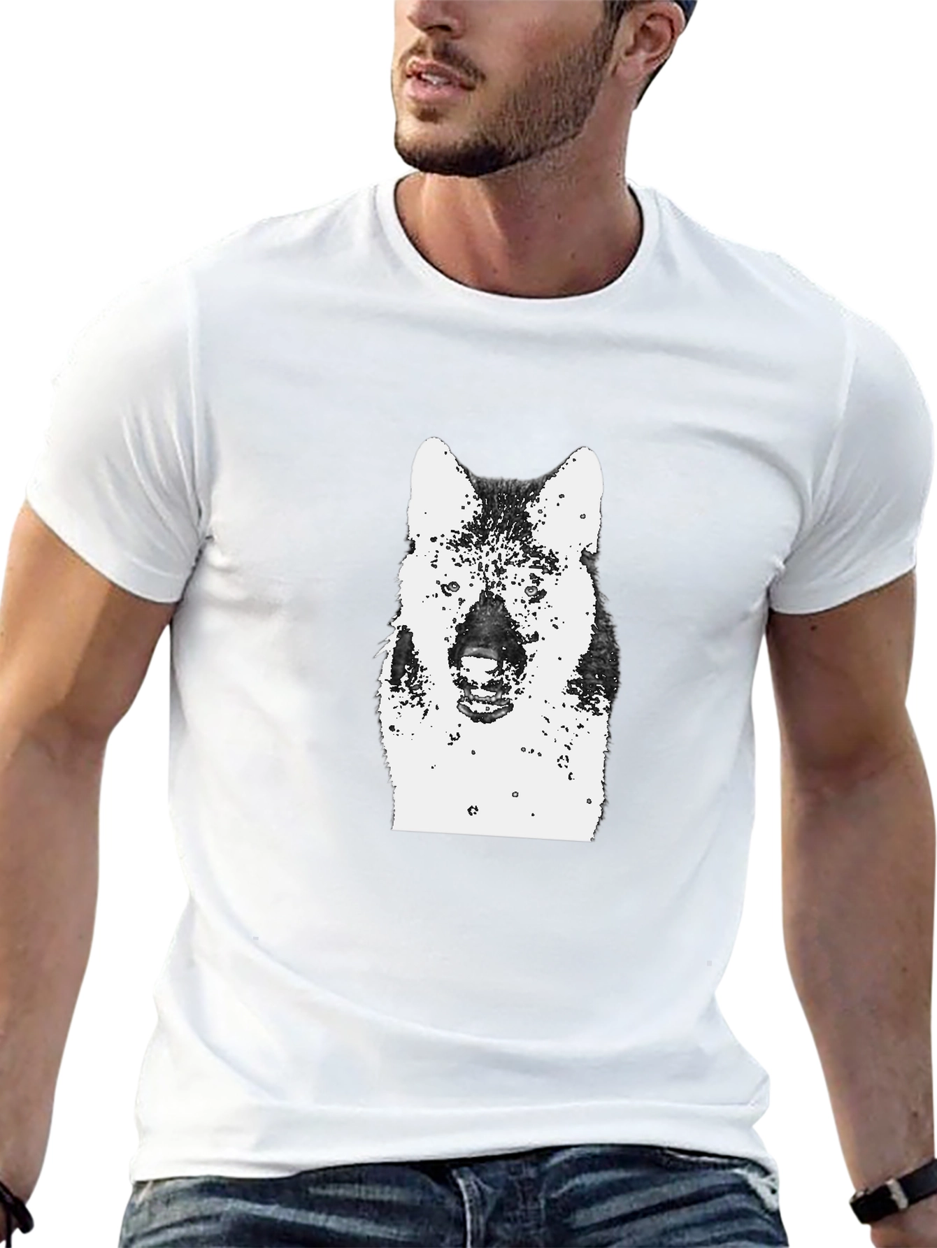 Wolf Graphic Black T-Shirt