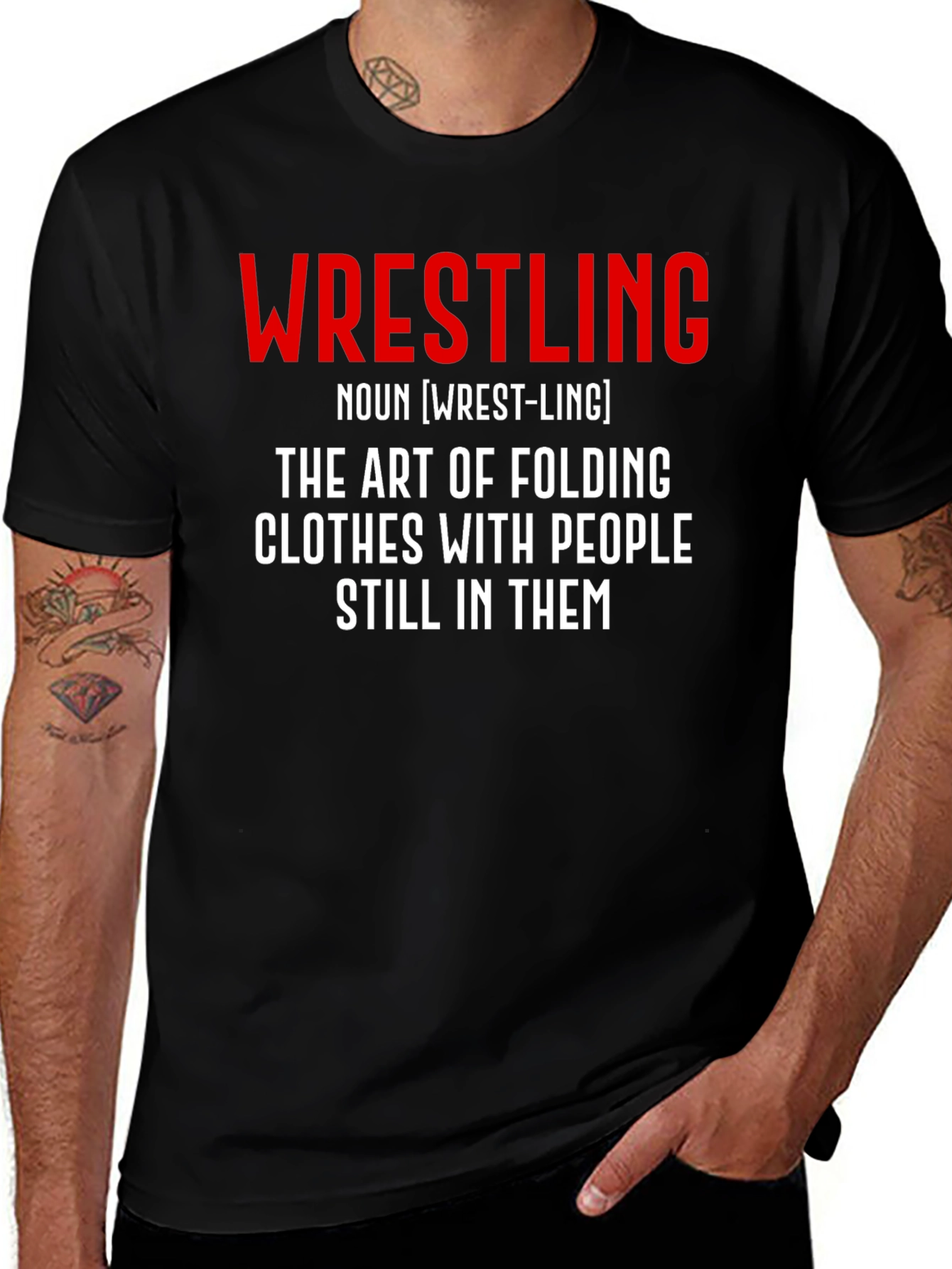Wrestling Definition Black T-Shirt