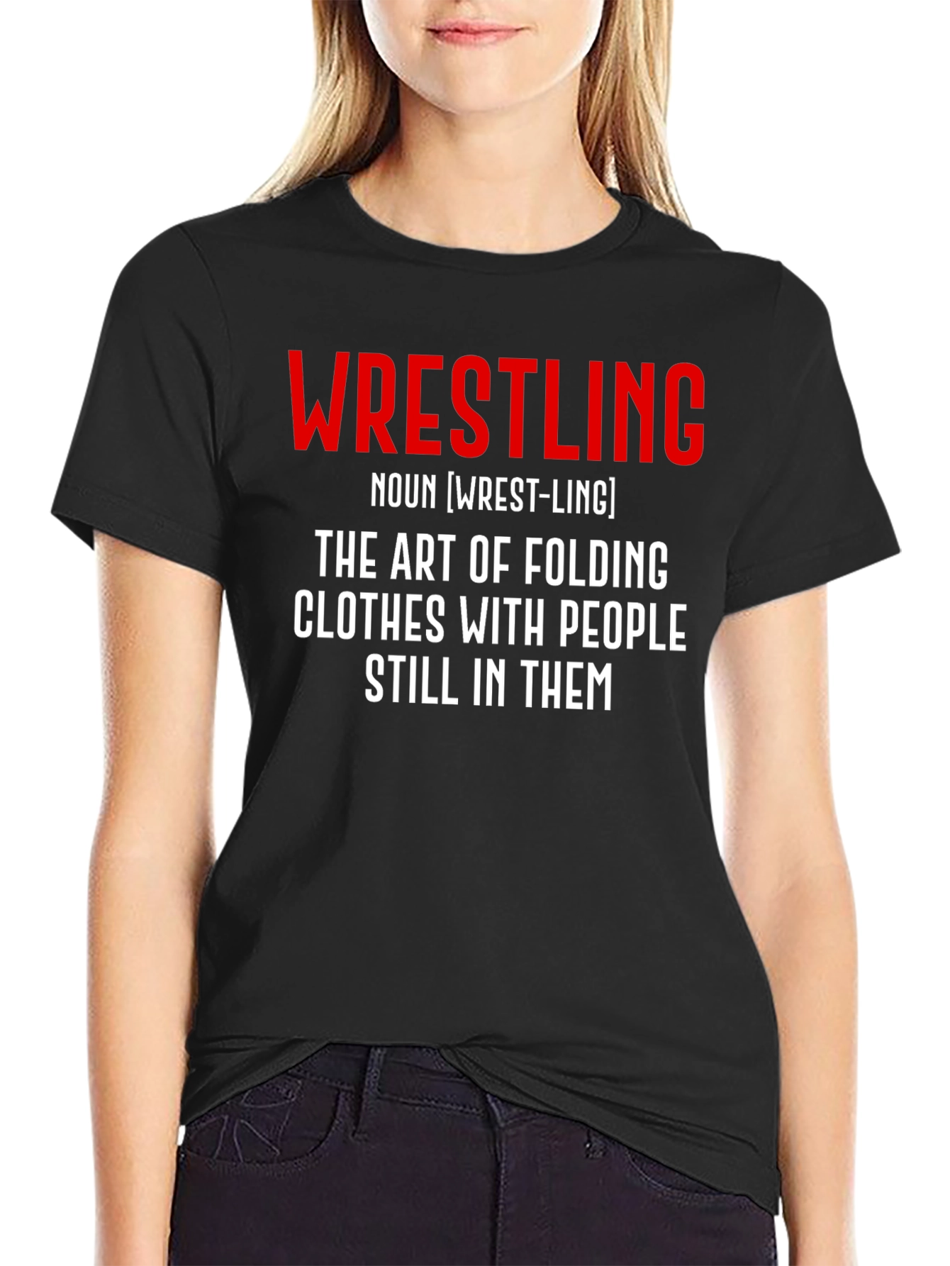 Wrestling Definition Black T-Shirt