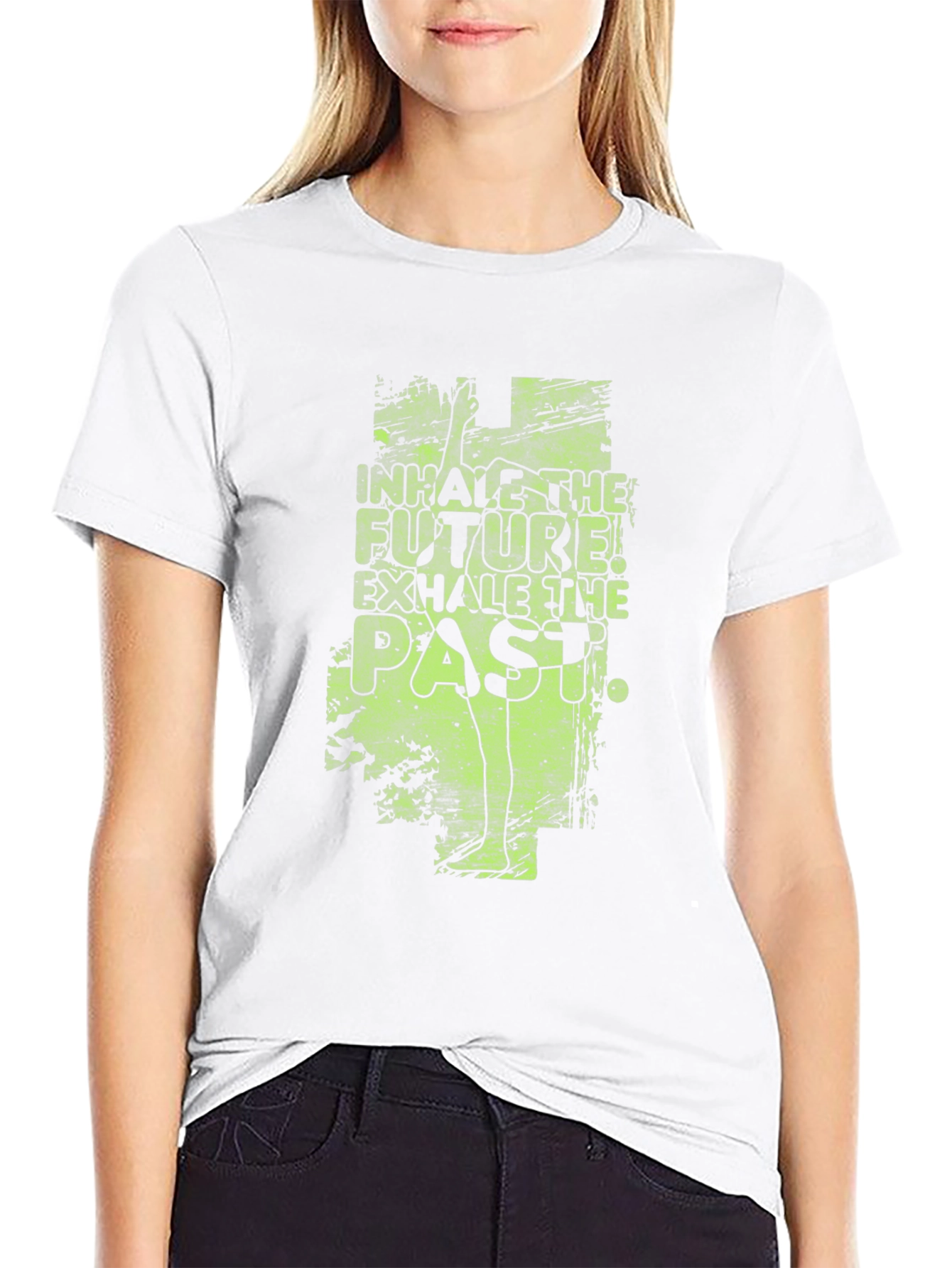 Inhale the Future Yoga Graphic Black T-Shirt