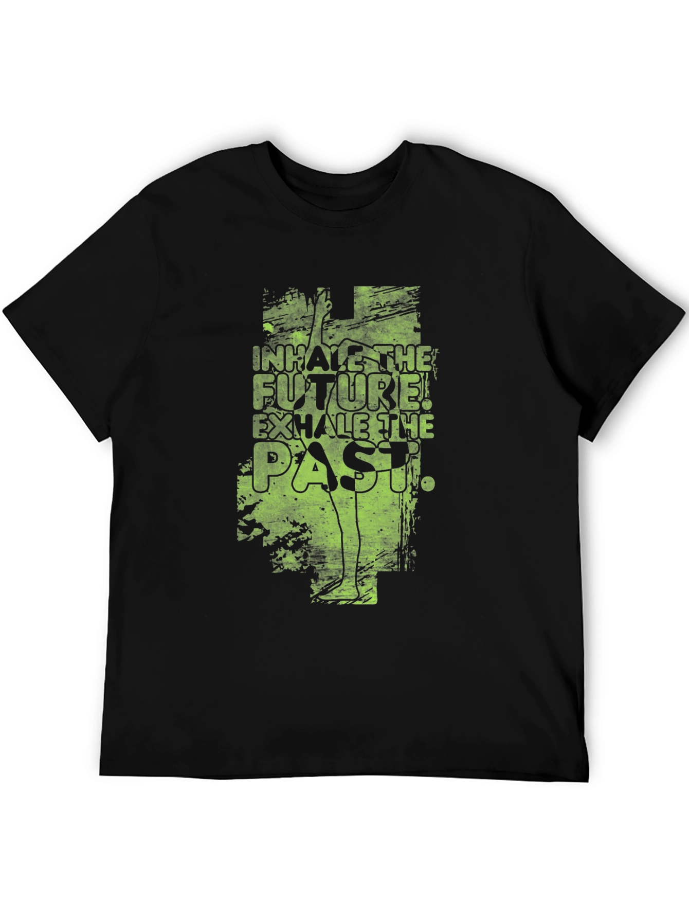 Inhale the Future Yoga Graphic Black T-Shirt