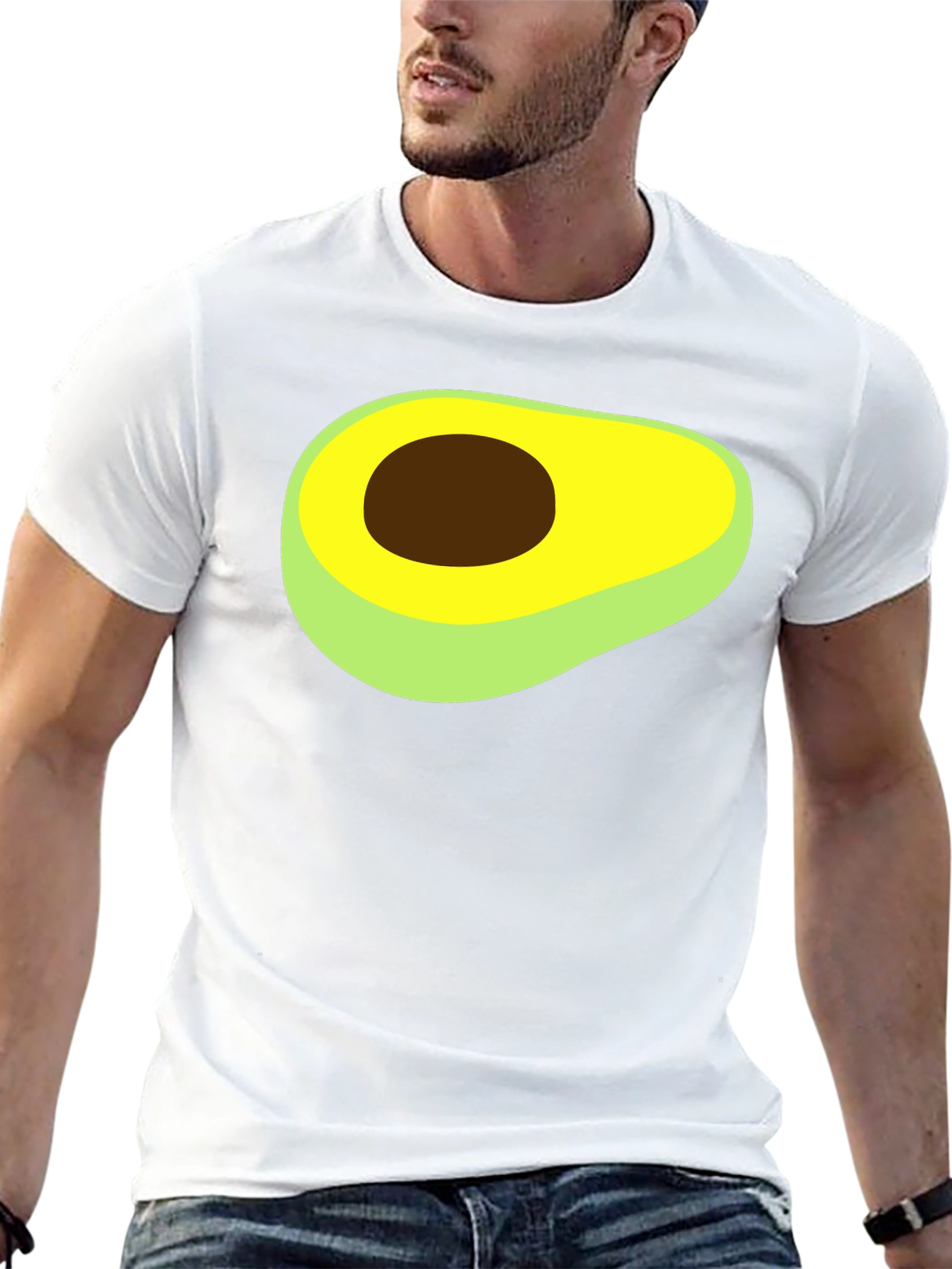 Avocado Graphic Tee - Black Cotton Comfort