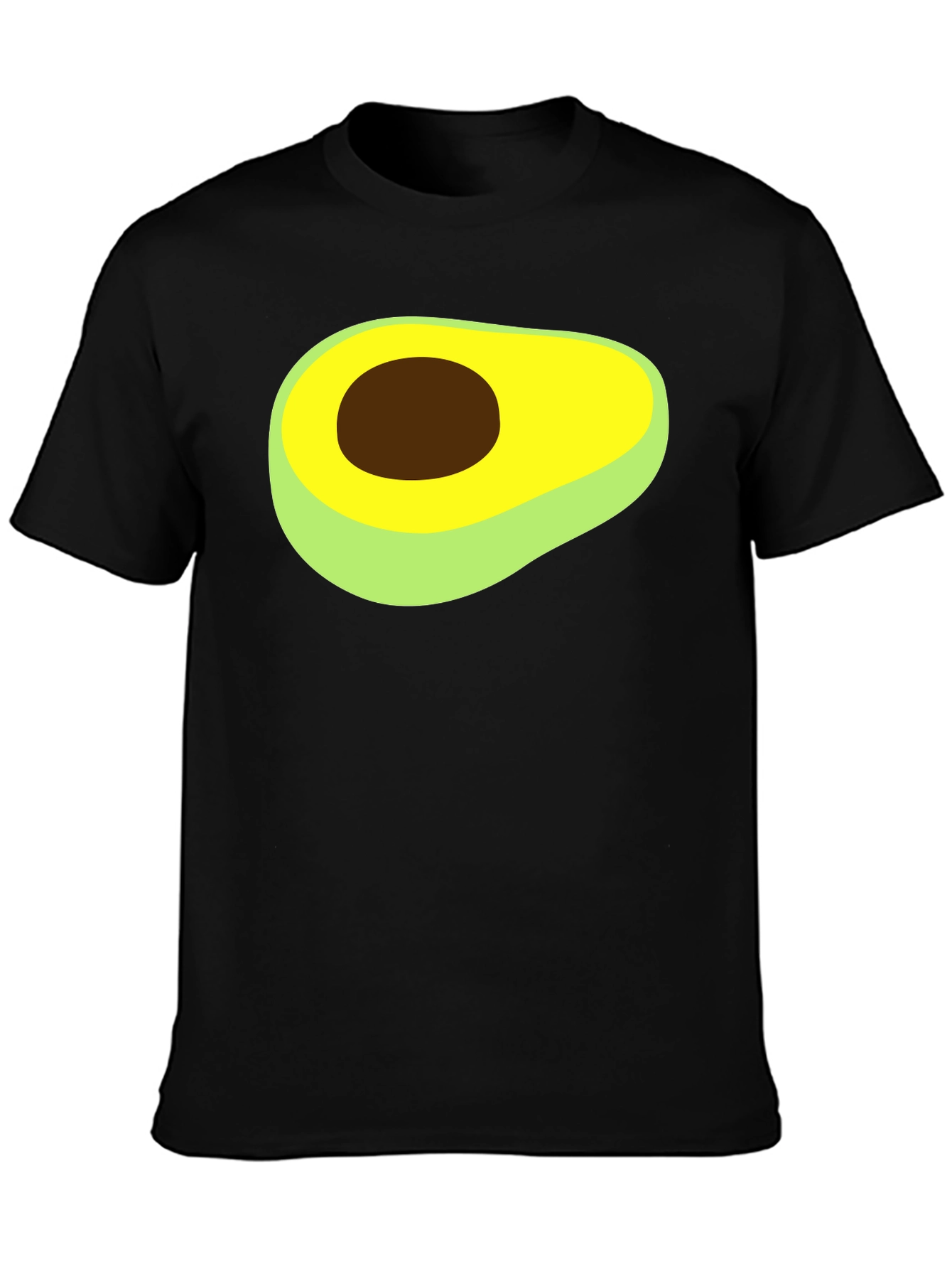 Avocado Graphic Tee - Black Cotton Comfort
