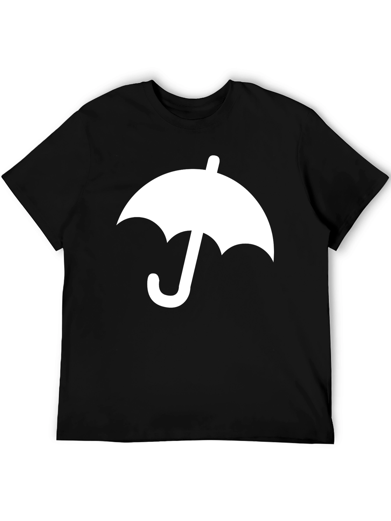 Umbrella Graphic Tee - Classic Black Cotton T-Shirt