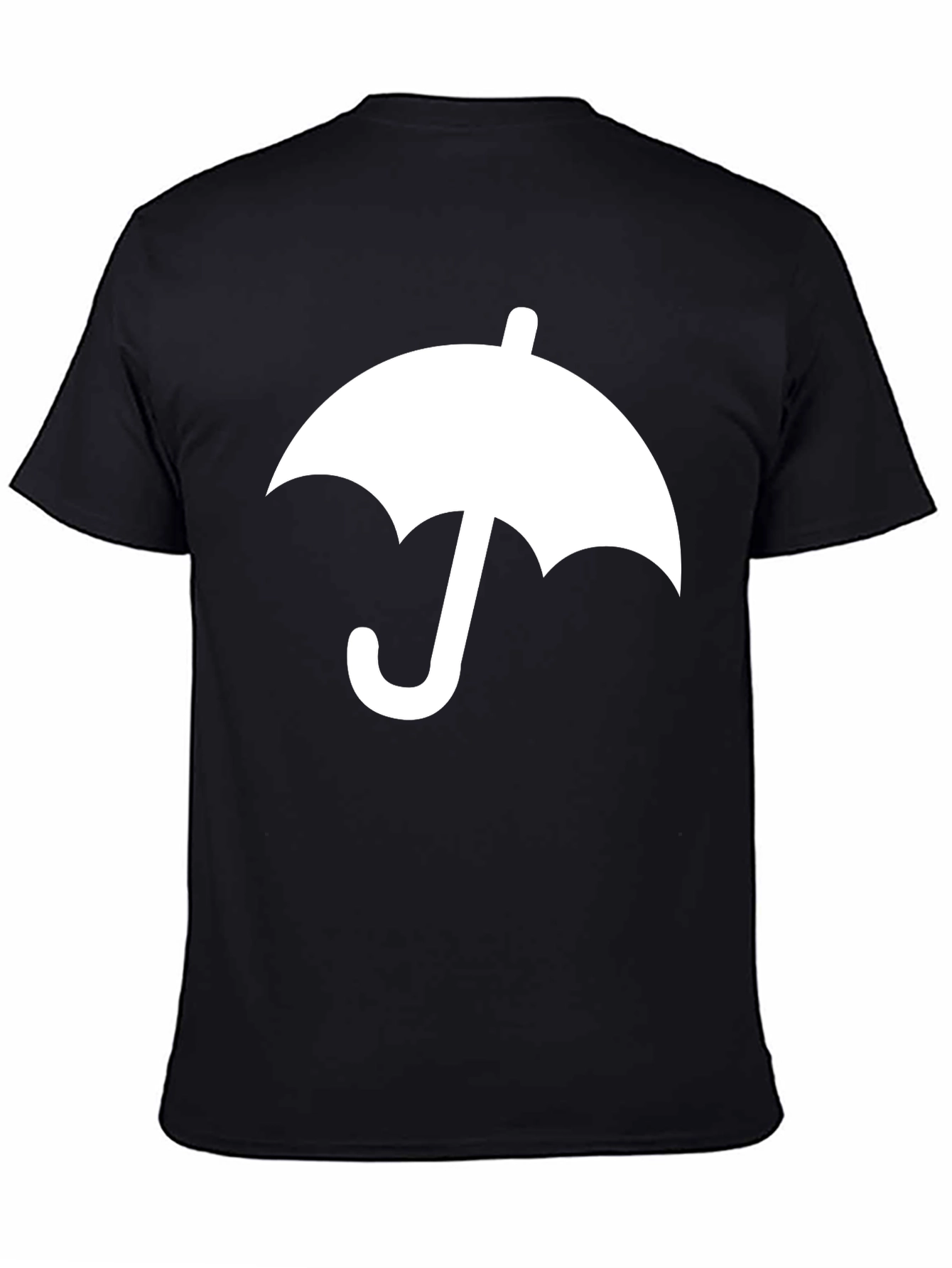 Umbrella Graphic Tee - Classic Black Cotton T-Shirt
