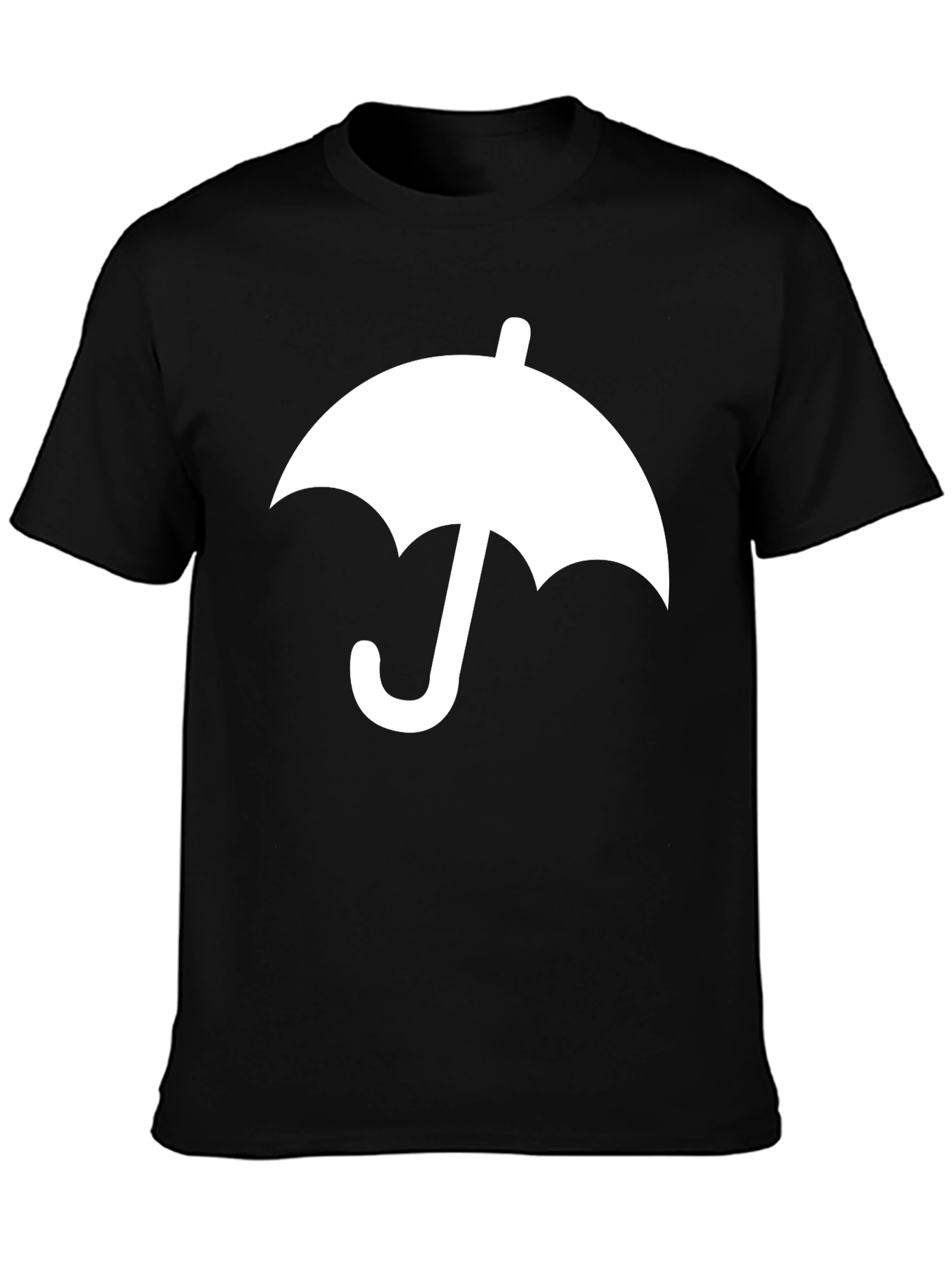 Umbrella Graphic Tee - Classic Black Cotton T-Shirt