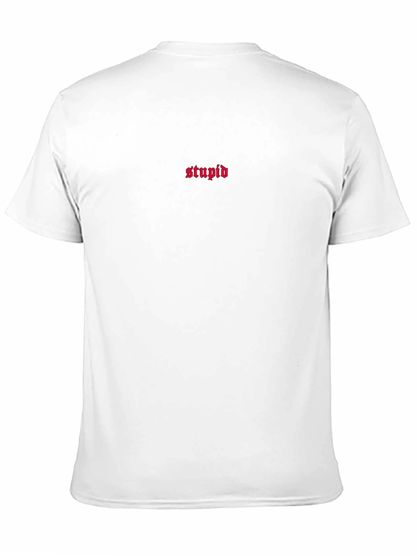 Edgy Black T-Shirt with Stupid Text