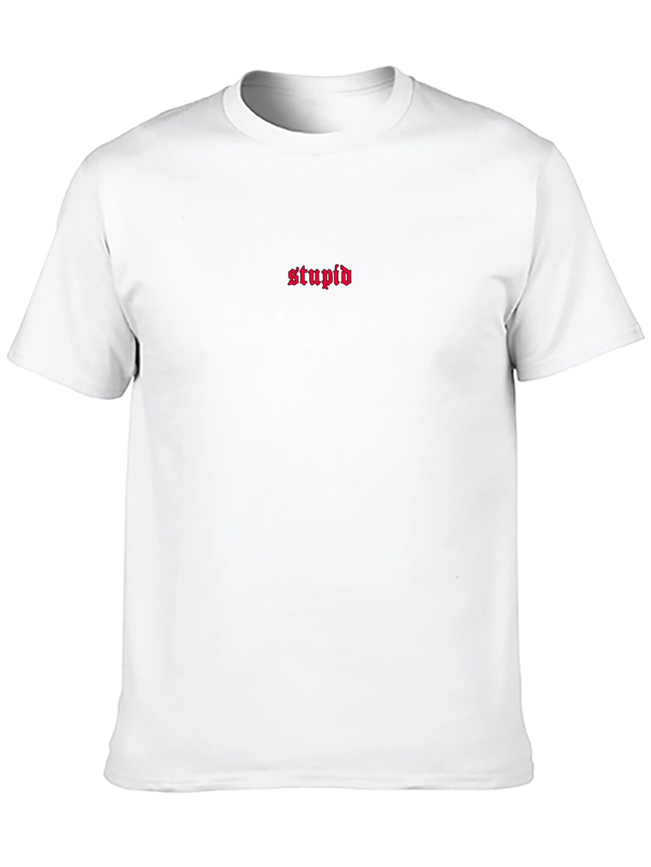 Edgy Black T-Shirt with Stupid Text