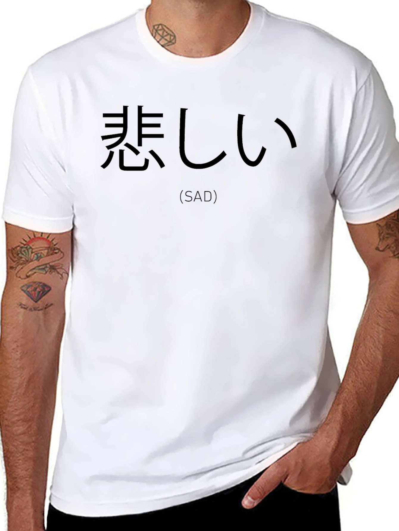 Sad Japanese Graphic T-Shirt - Unisex Trendy Top