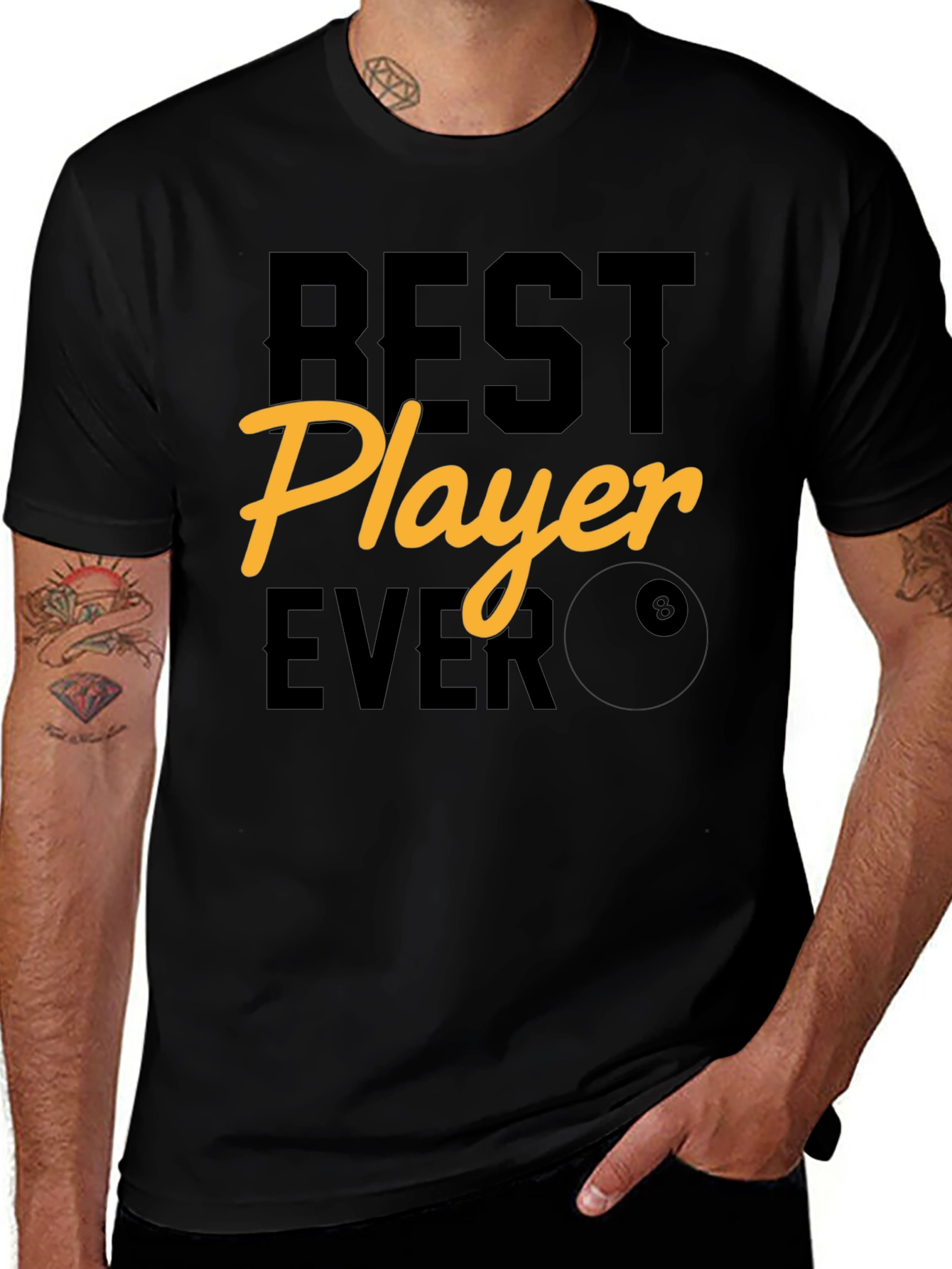Best Player Ever Graphic Tee - Billiards T-Shirt