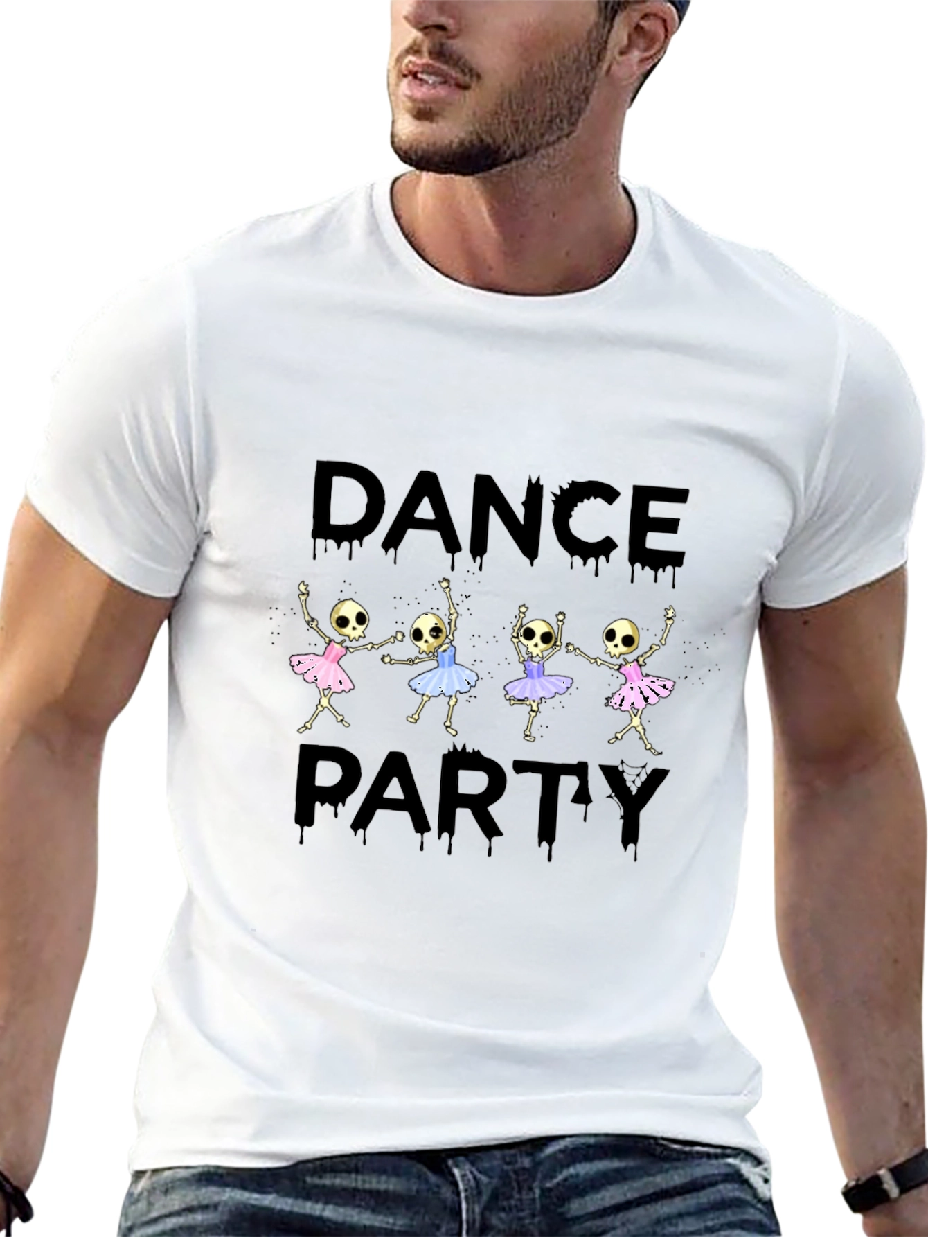 Skeleton Dance Party Tee - Halloween Fun