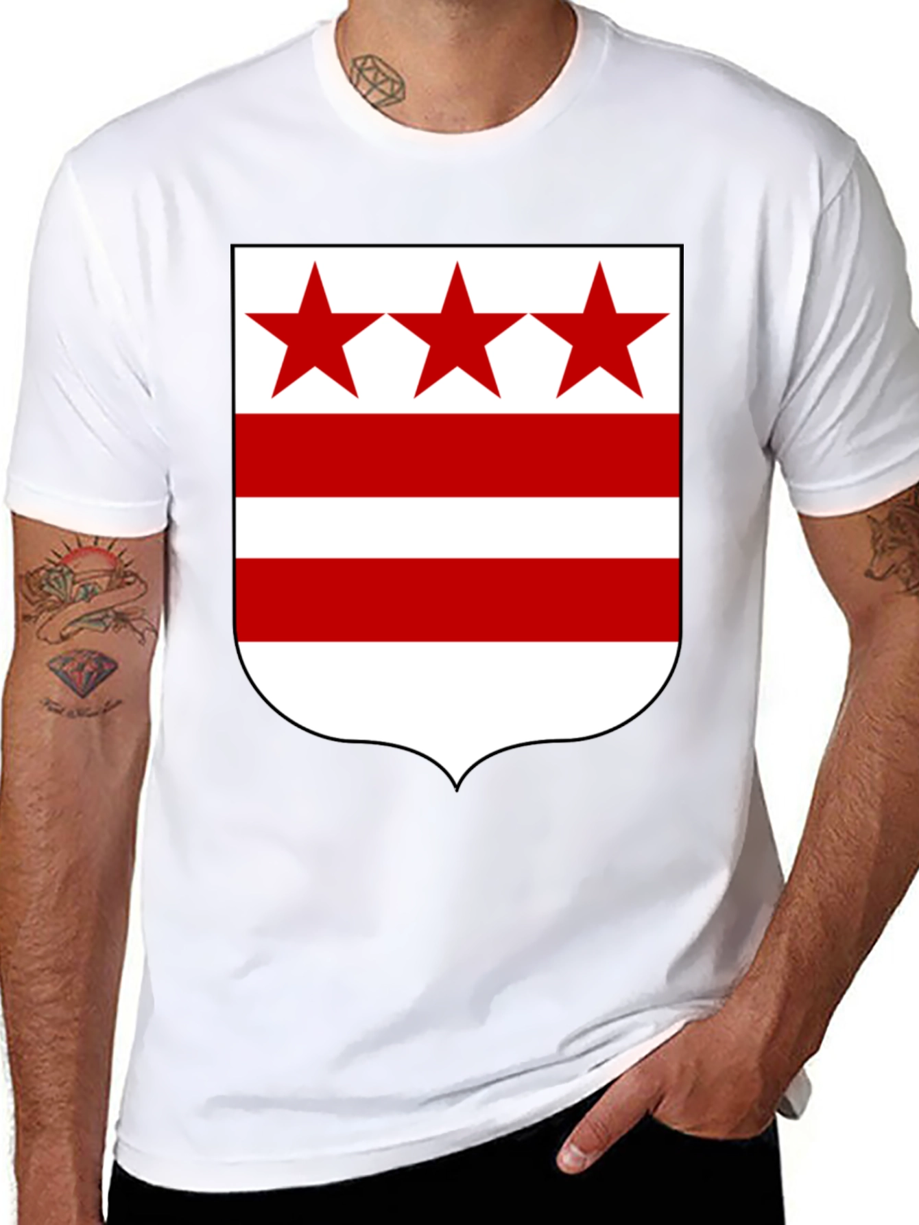 District of Columbia Flag Graphic T-Shirt