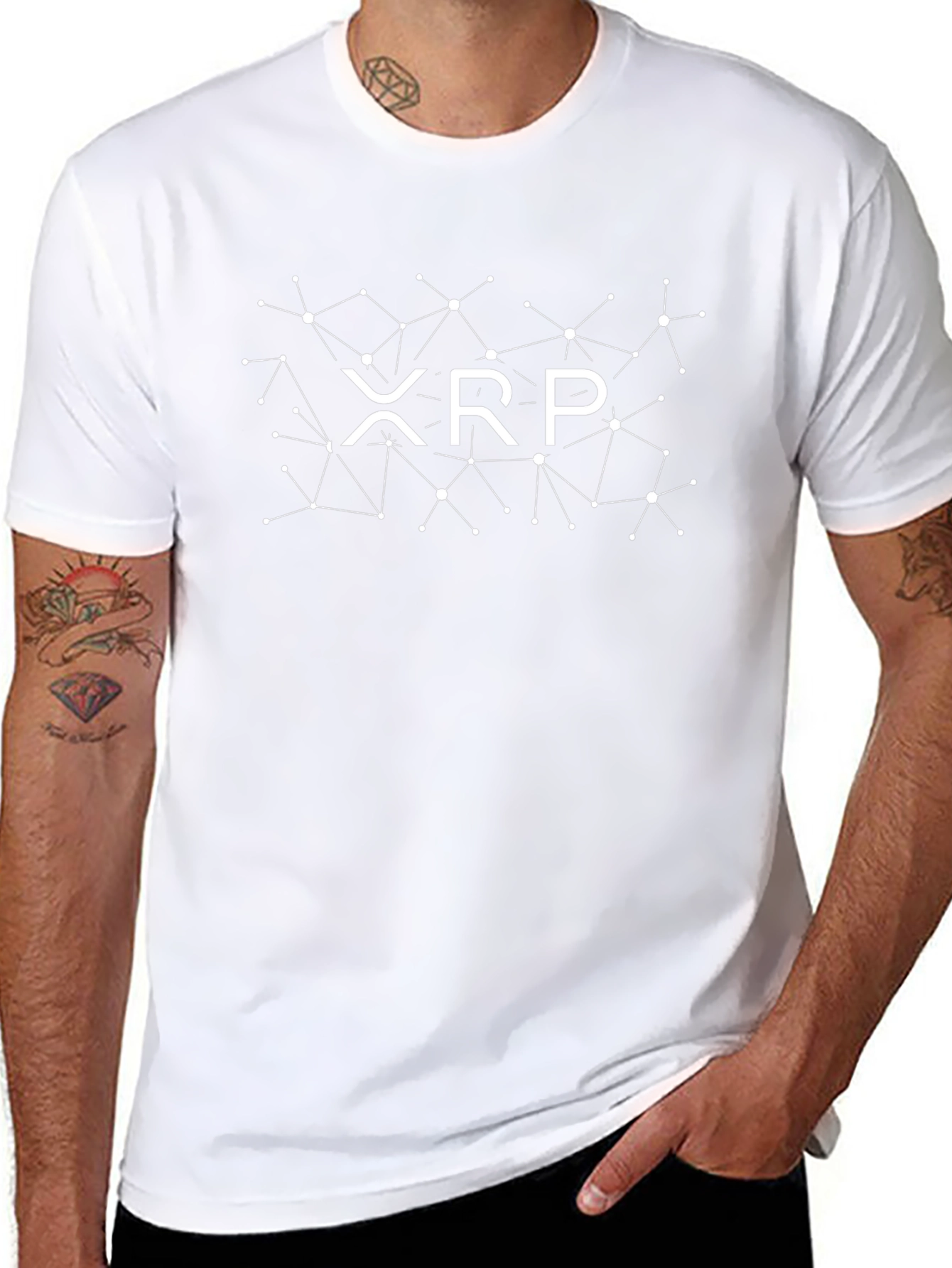 XRP Crypto Network T-Shirt - Black Cotton Tee