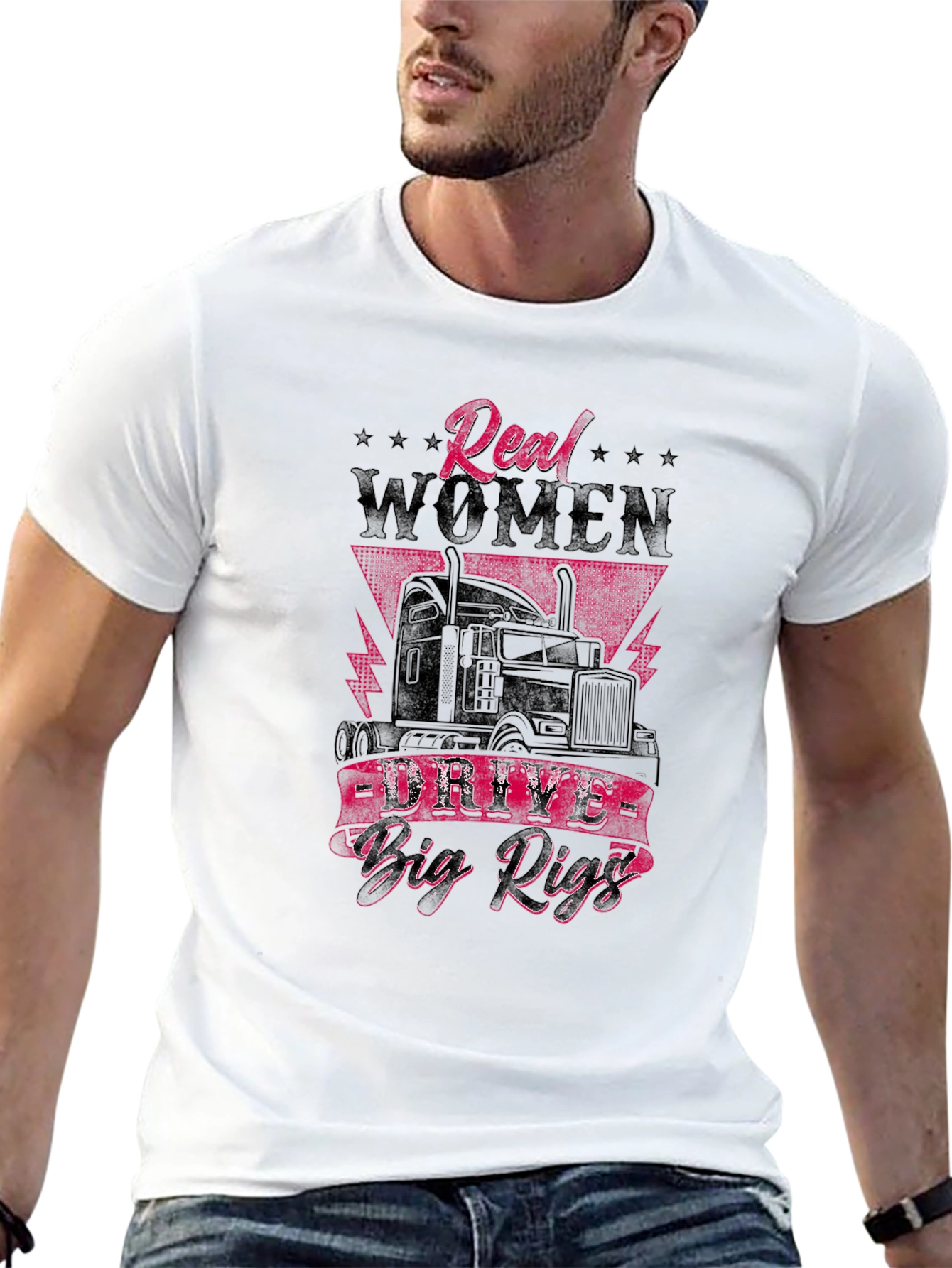 Real Women Drive Big Rigs Graphic Tee