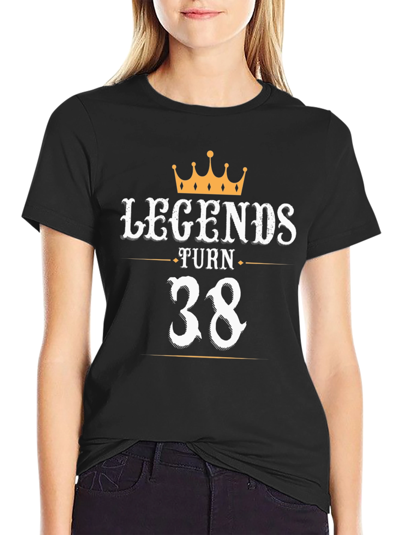 Legends Turn 38 Black Graphic Tee