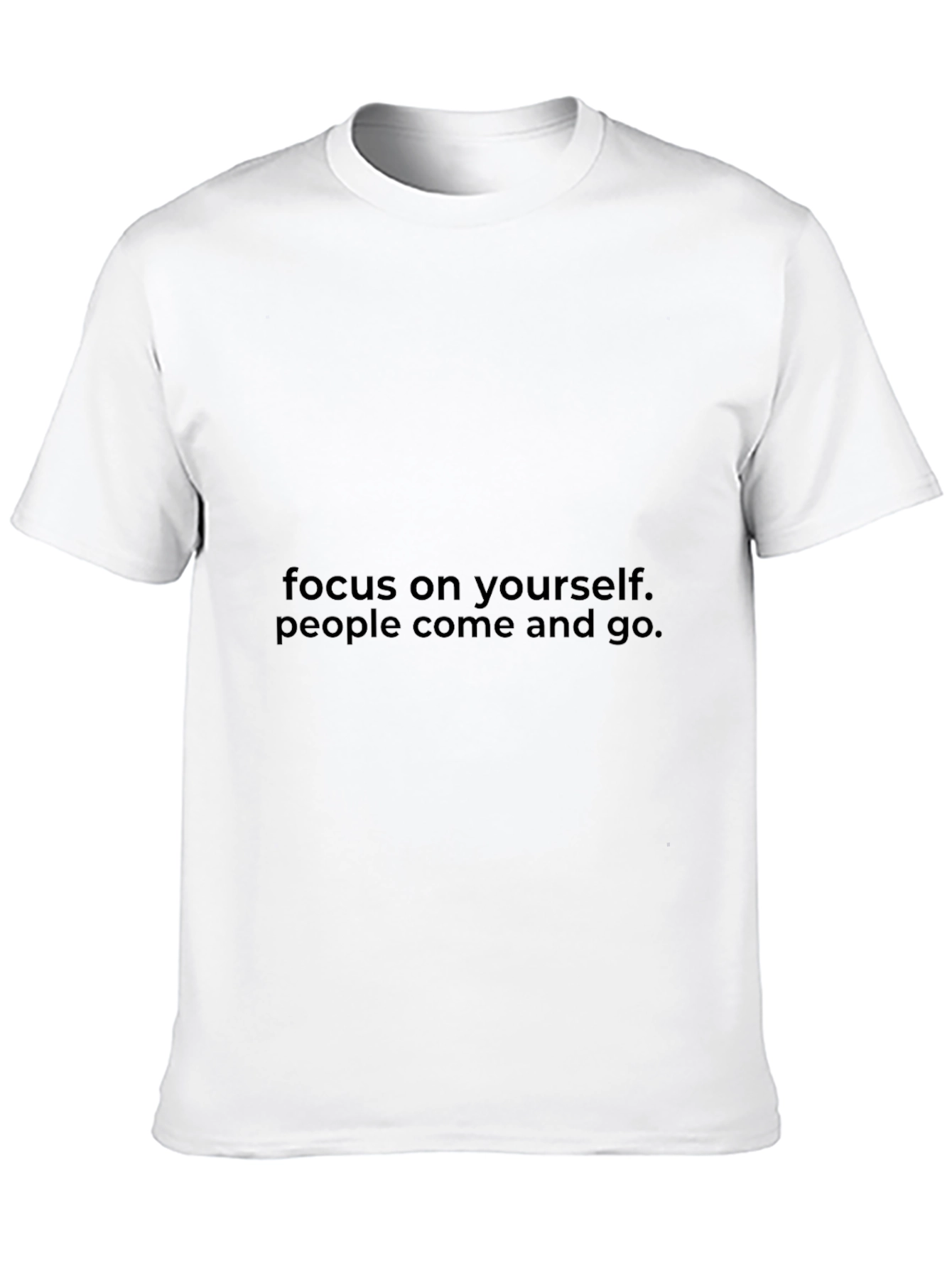Motivational Black T-Shirt: Focus on Yourself