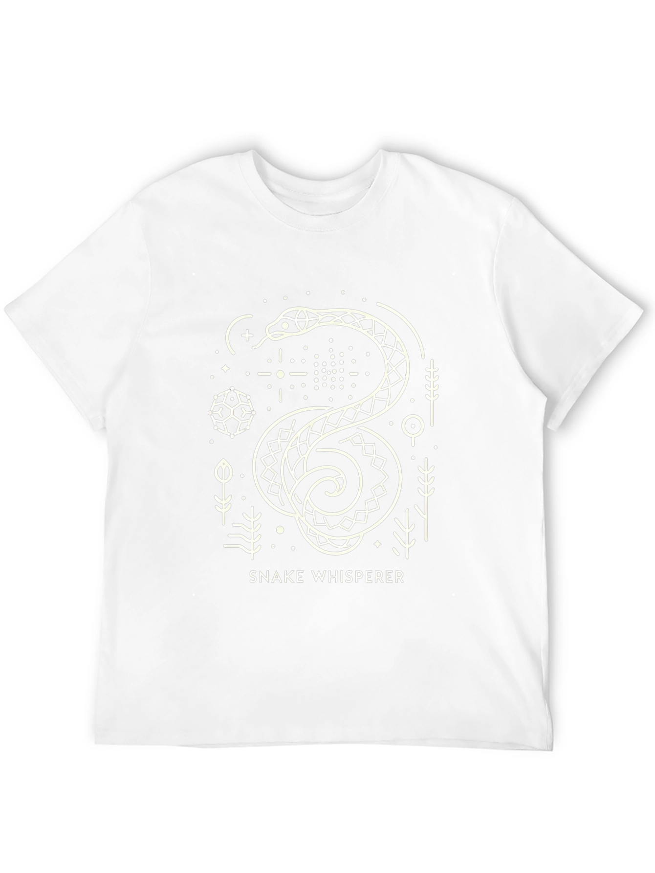 Snake Whisperer Graphic Tee - Modern Geometric Snake Design