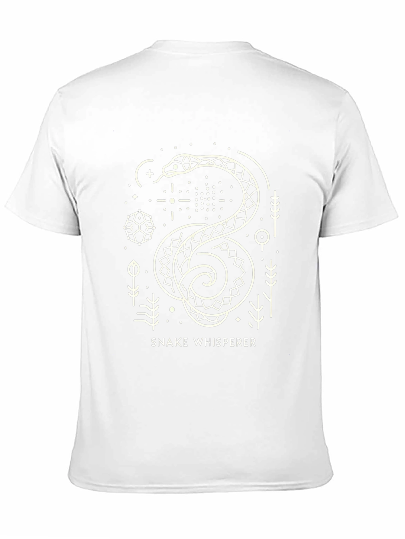 Snake Whisperer Graphic Tee - Modern Geometric Snake Design
