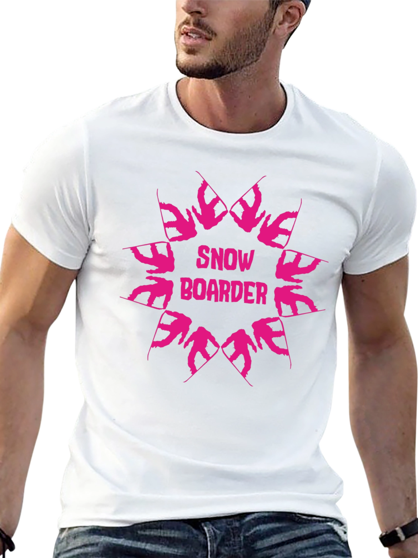 Snowboarder Graphic Tee - Black