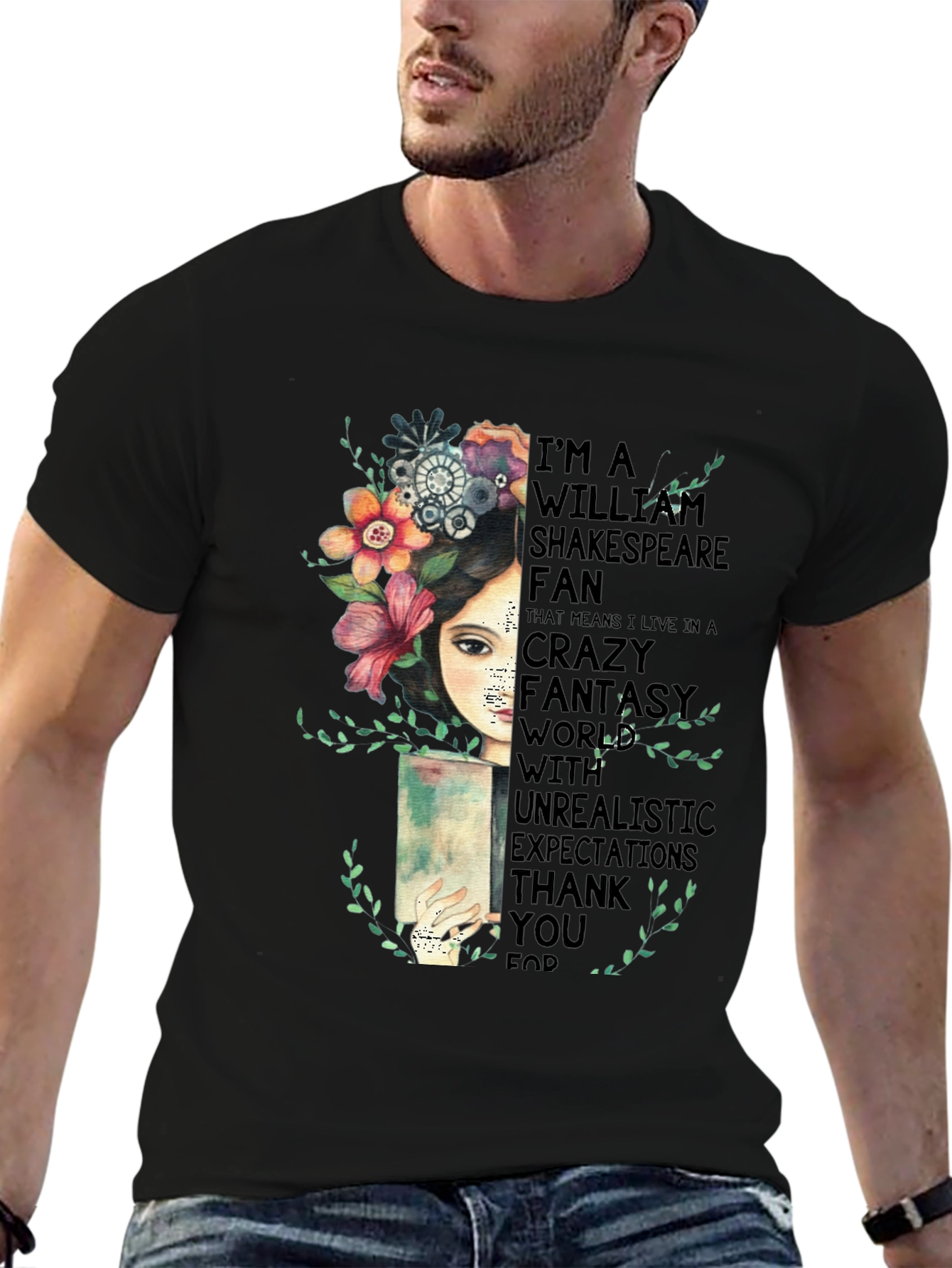 Shakespeare Fan T-Shirt - Crazy Fantasy World Tee