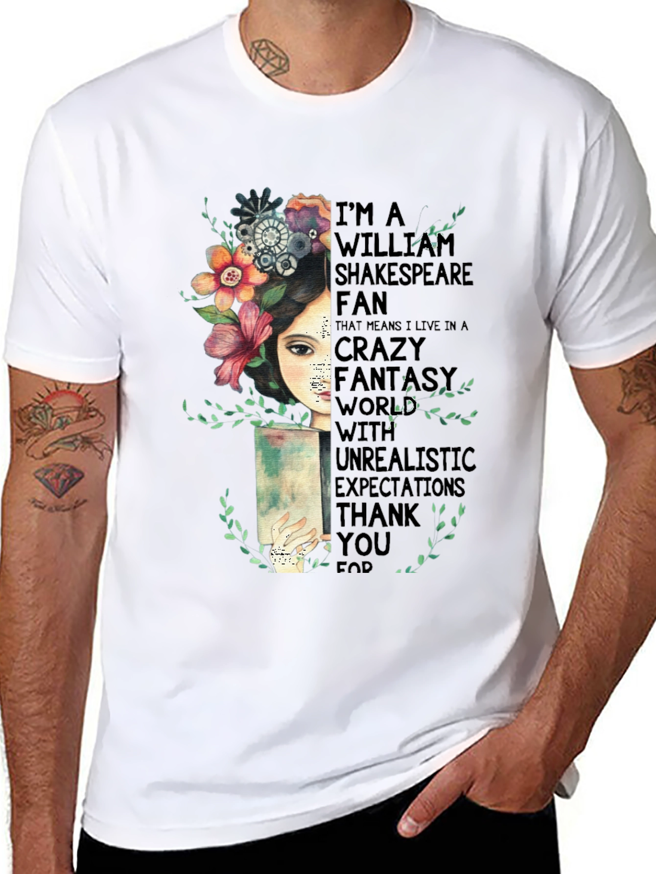 Shakespeare Fan T-Shirt - Crazy Fantasy World Tee
