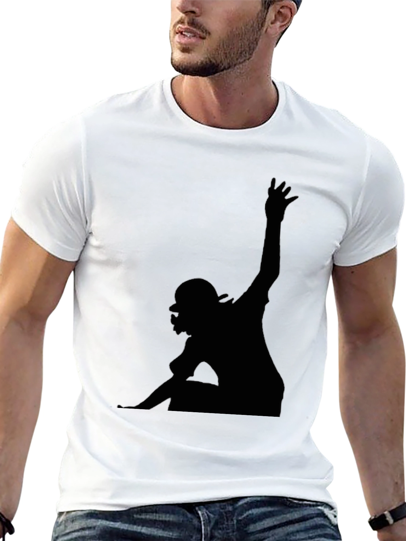 Silhouette Man Black T-Shirt