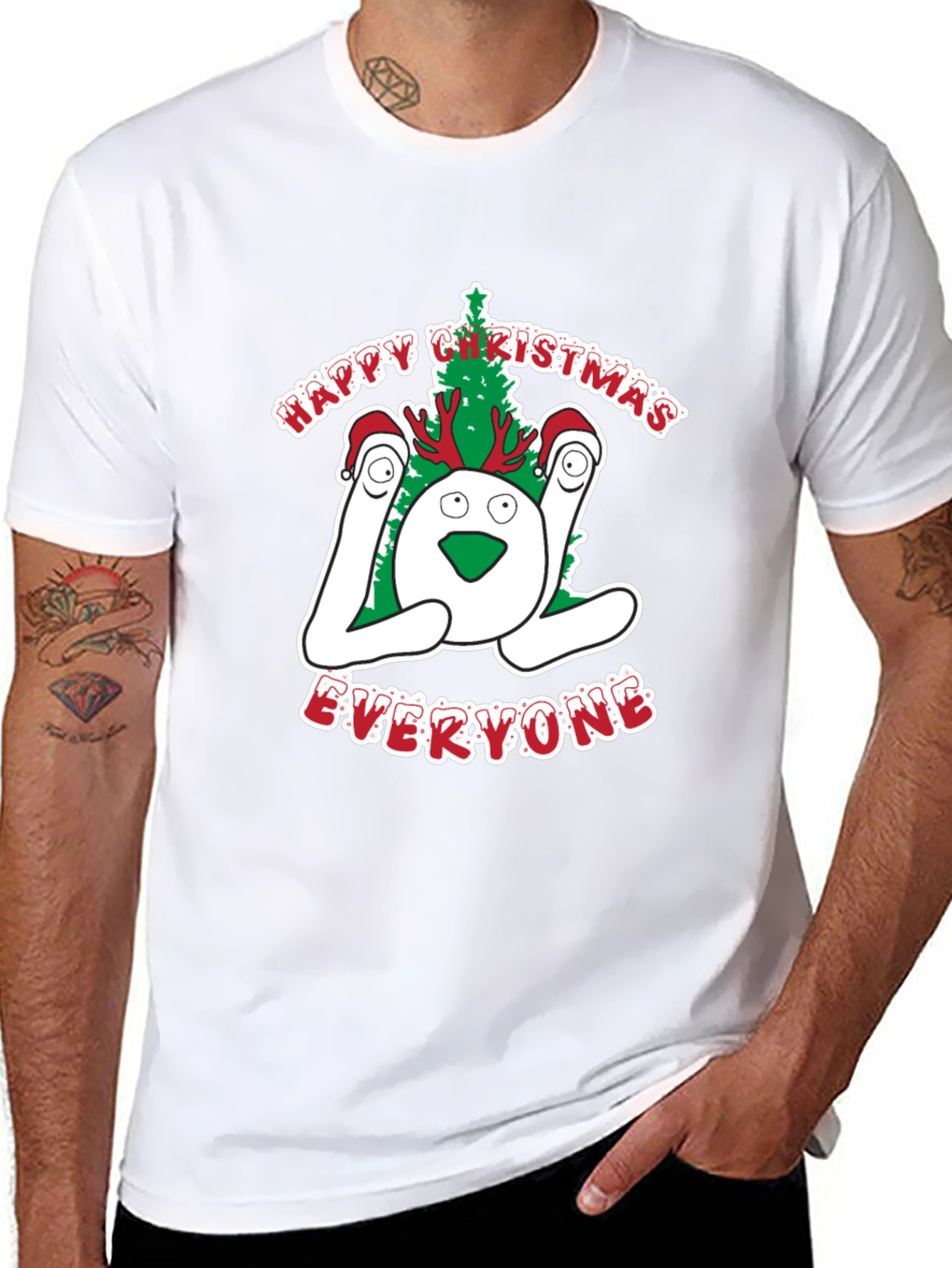 Festive LOL Christmas Graphic T-Shirt