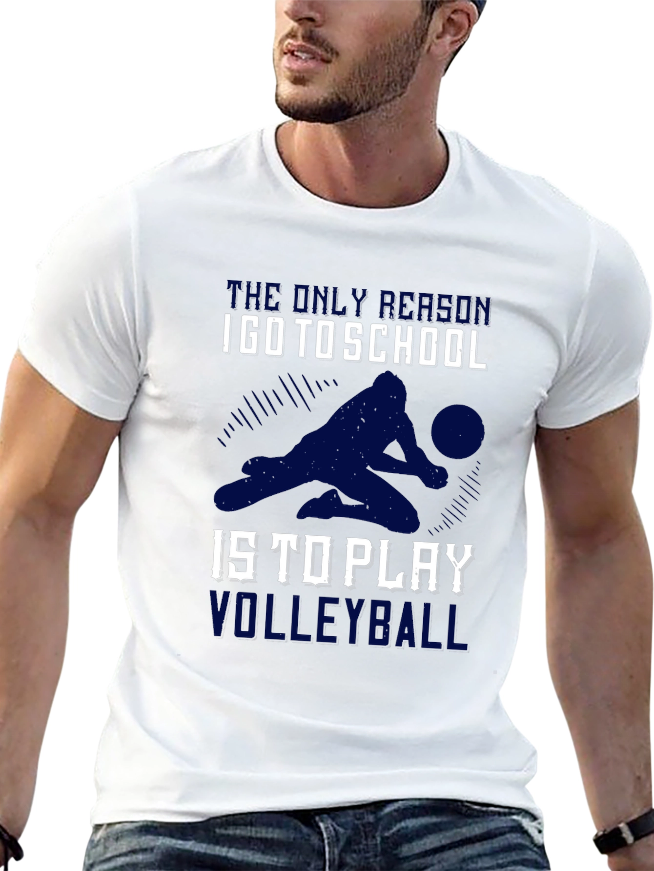 Volleyball T-Shirt: School Volleyball Player Design