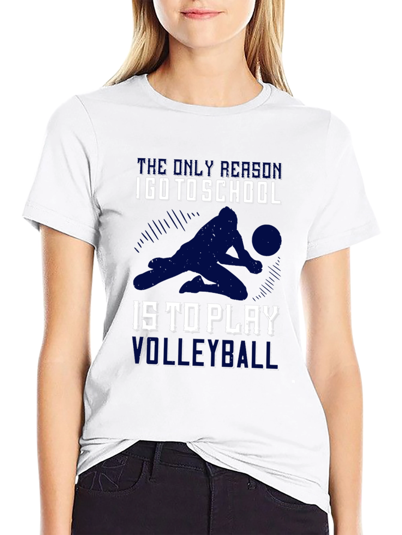 Volleyball T-Shirt: School Volleyball Player Design