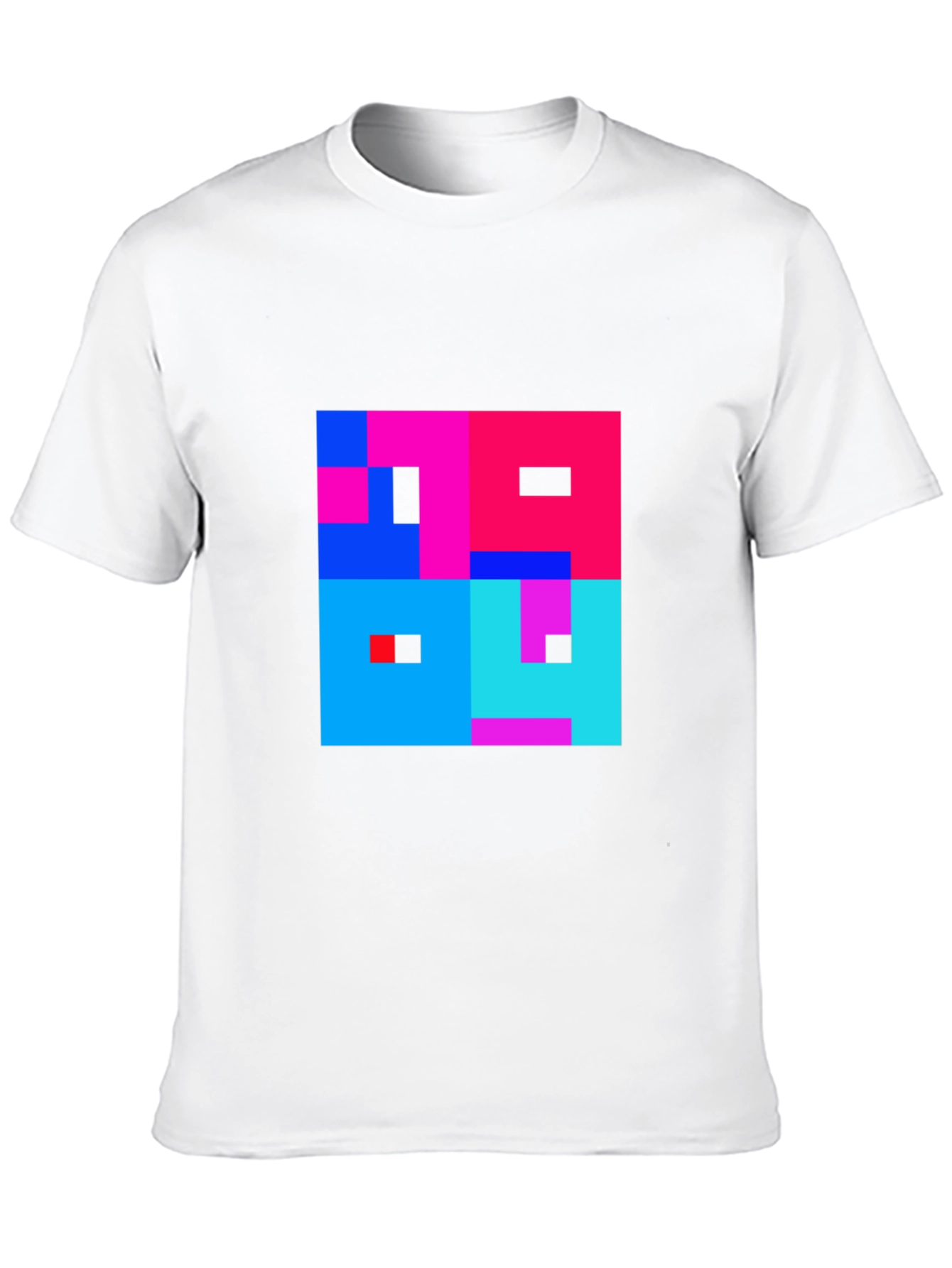 Abstract Pixel Art Graphic Tee - Stylish Comfort