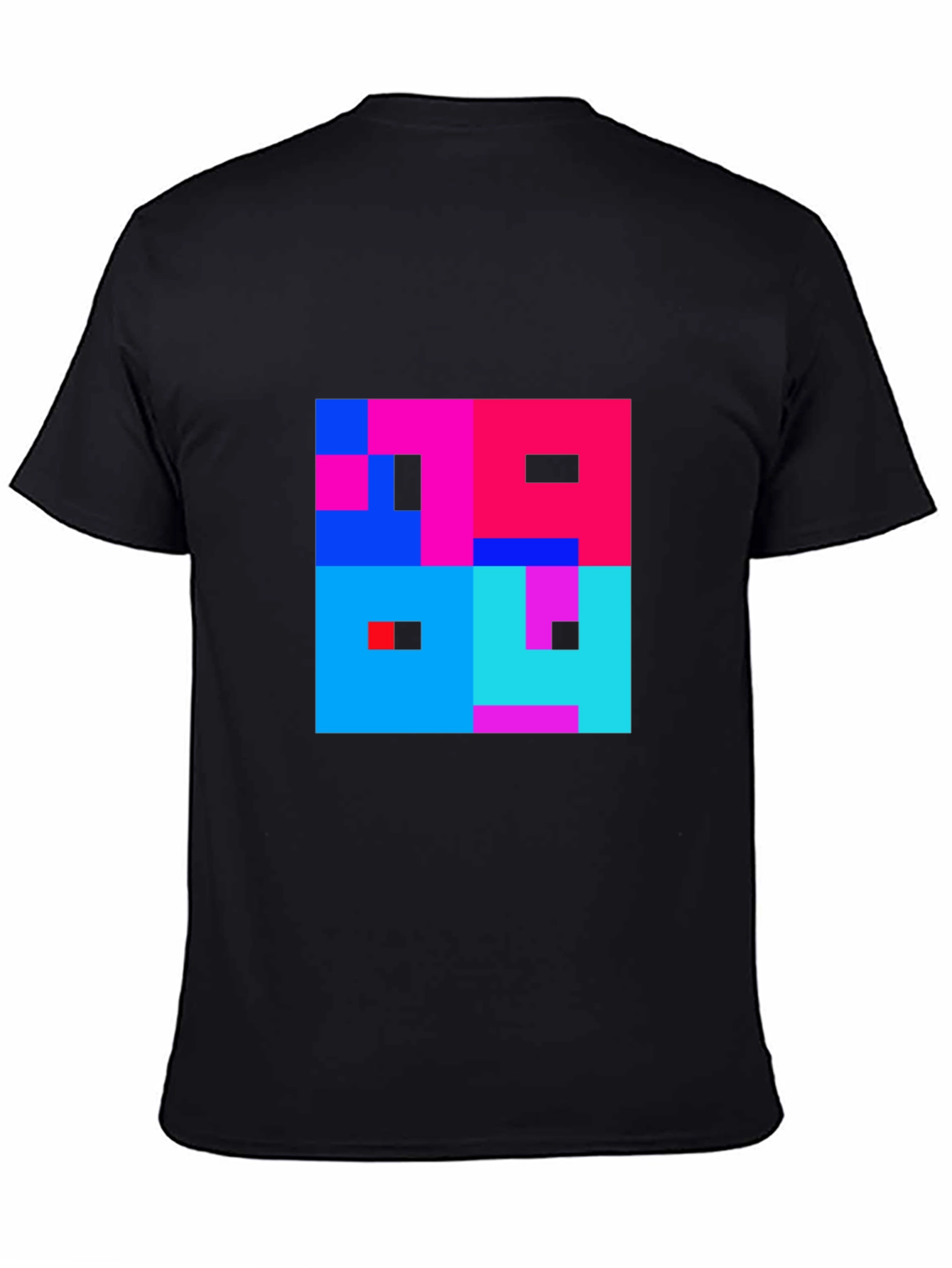 Abstract Pixel Art Graphic Tee - Stylish Comfort