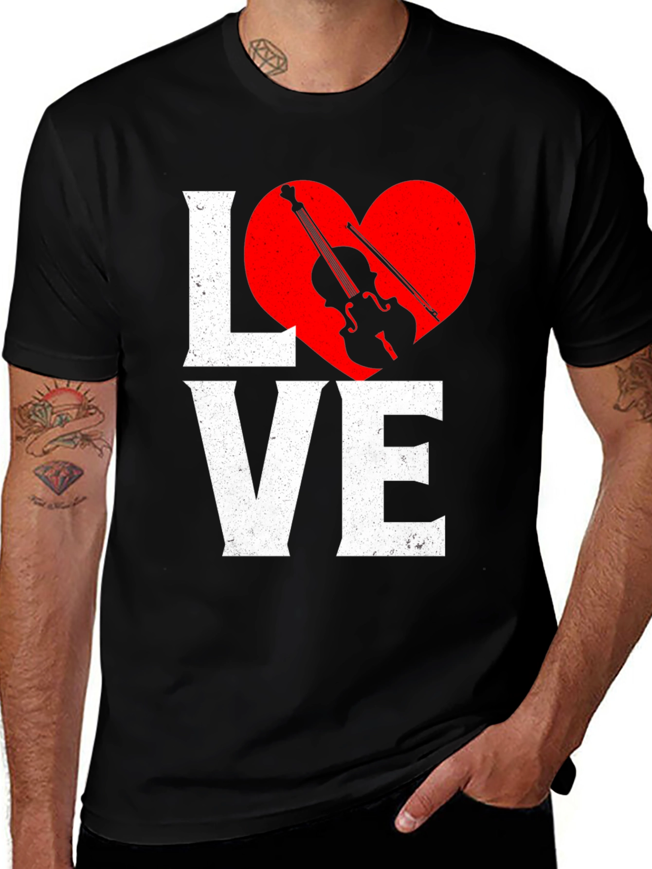 Love Violin T-Shirt - Music Heart Tee