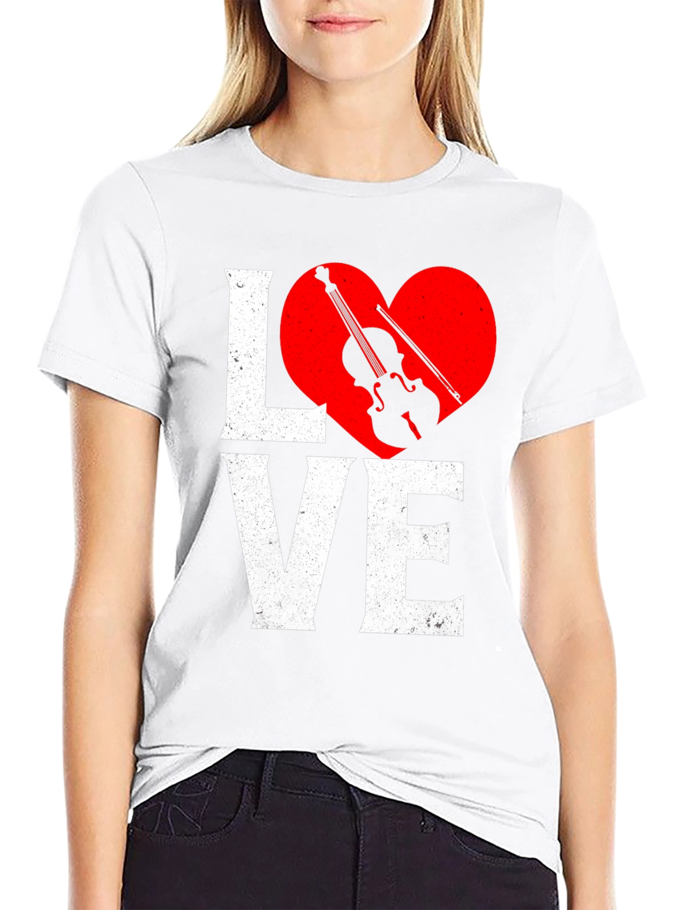 Love Violin T-Shirt - Music Heart Tee