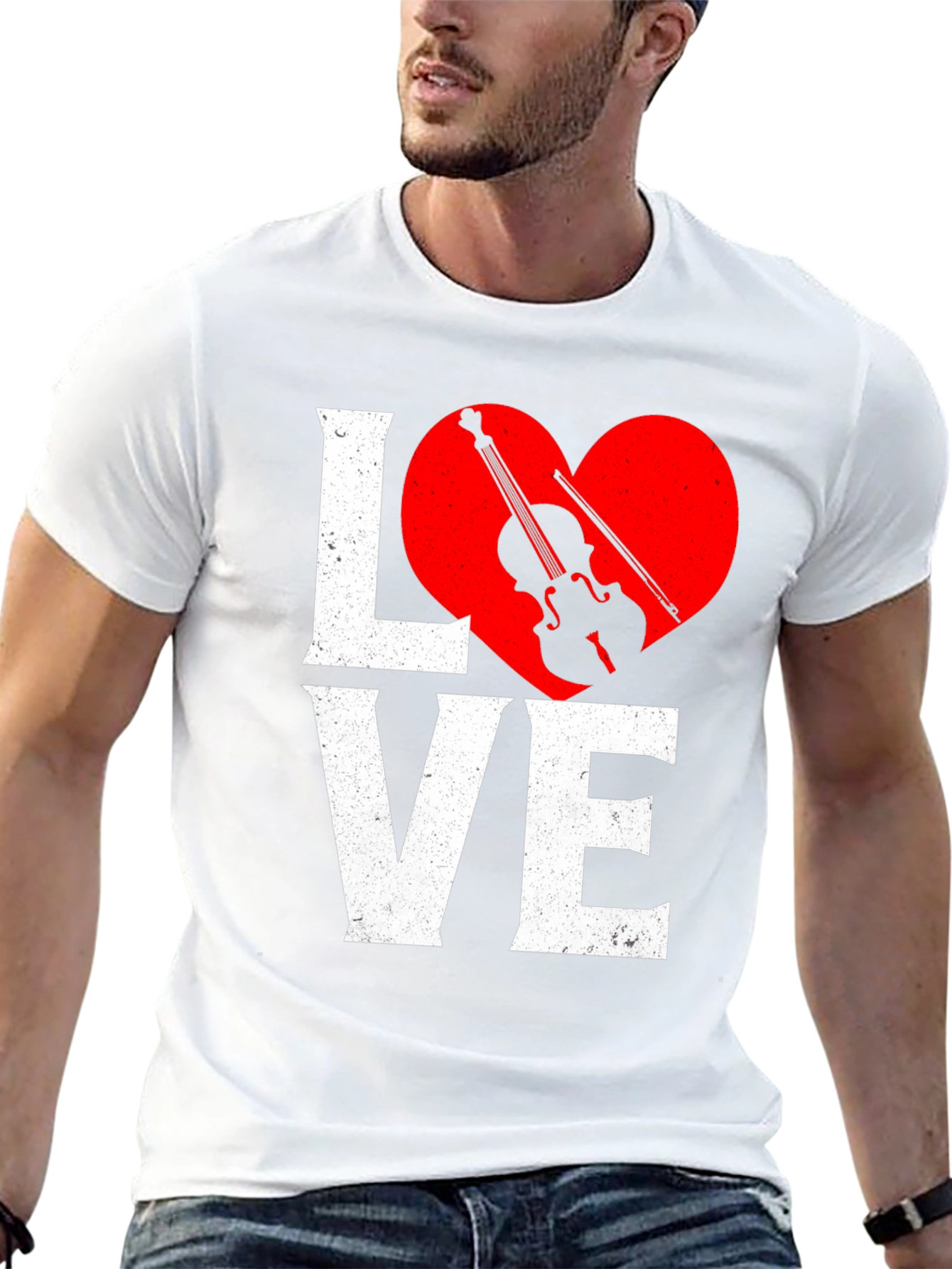 Love Violin T-Shirt - Music Heart Tee