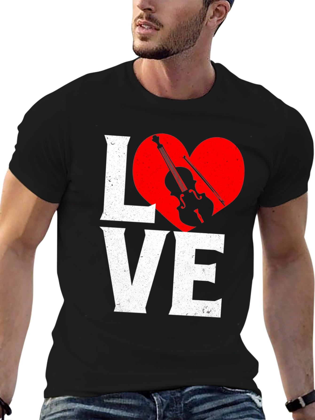 Love Violin T-Shirt - Music Heart Tee