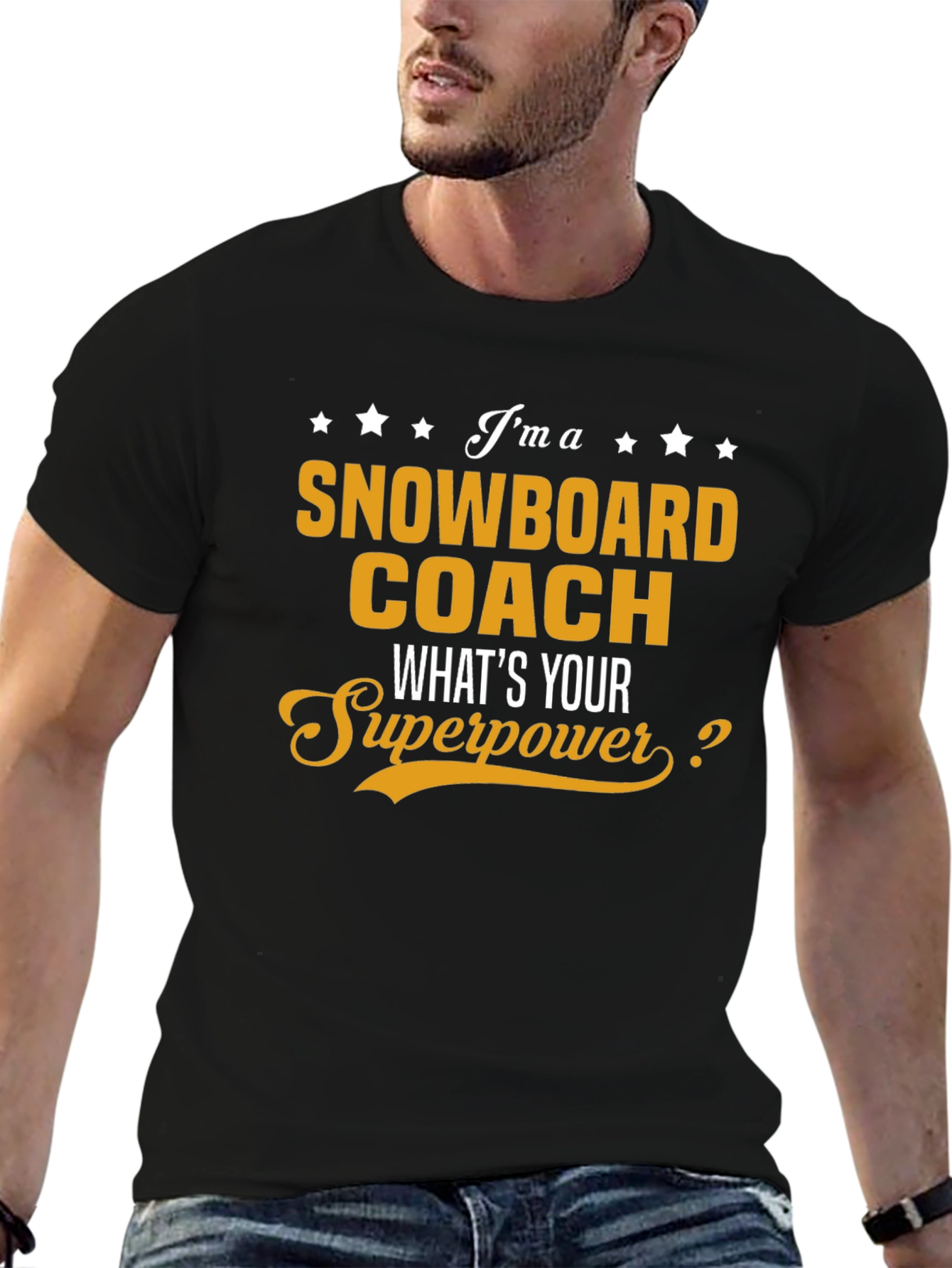Snowboard Coach T-Shirt - Whats Your Superpower?