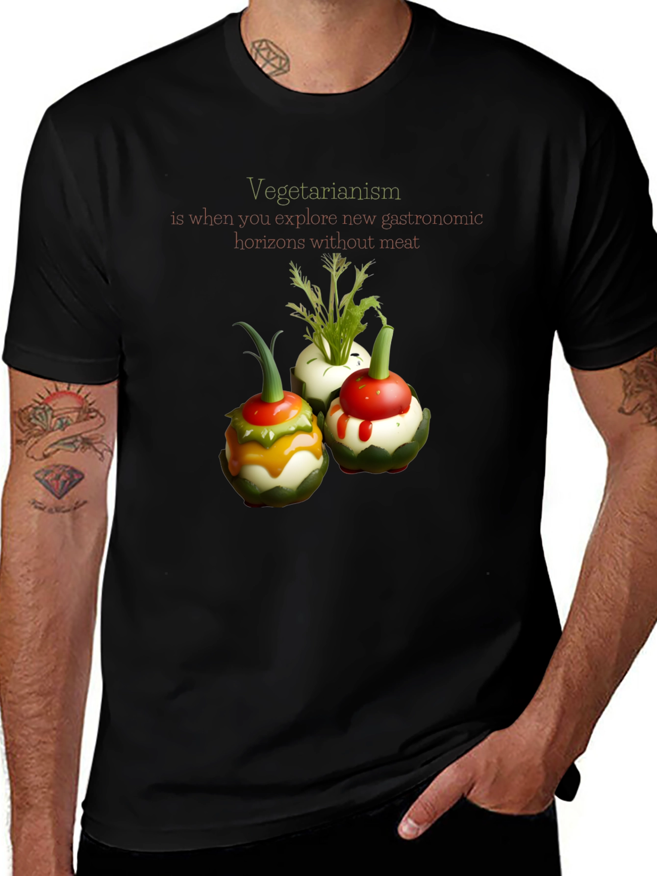 Vegetarian Gastronomy T-Shirt - Unique Design