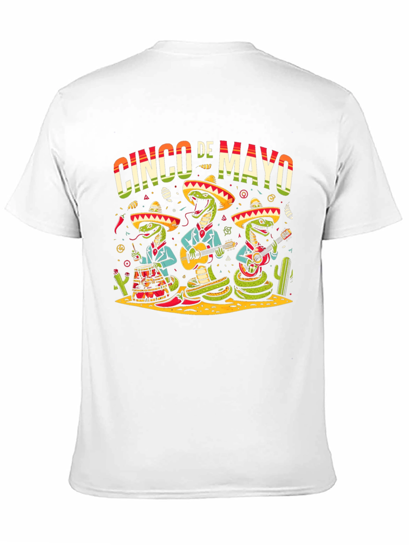 Cinco De Mayo Snake Band Graphic T-Shirt