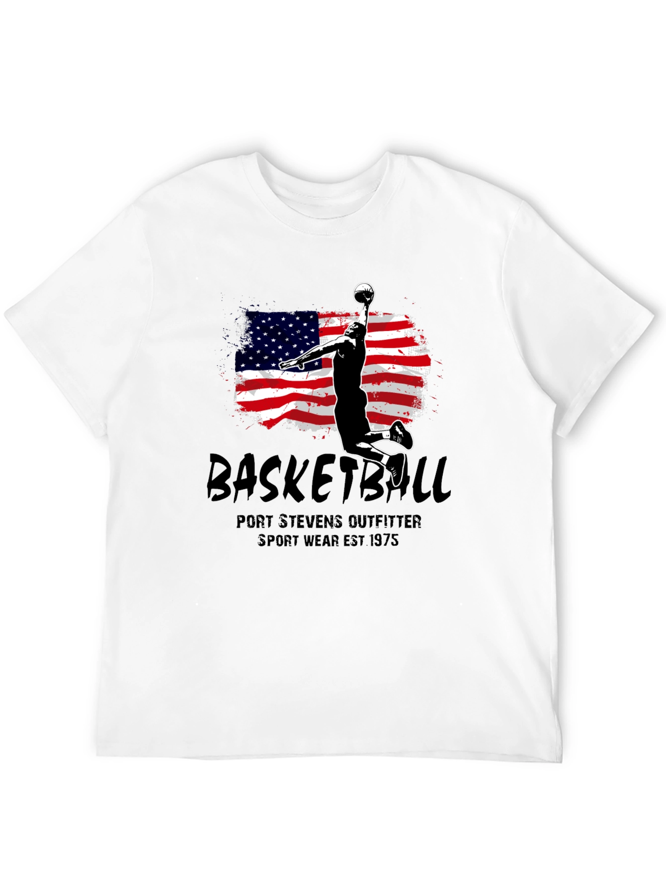 Basketball USA Flag Graphic T-Shirt